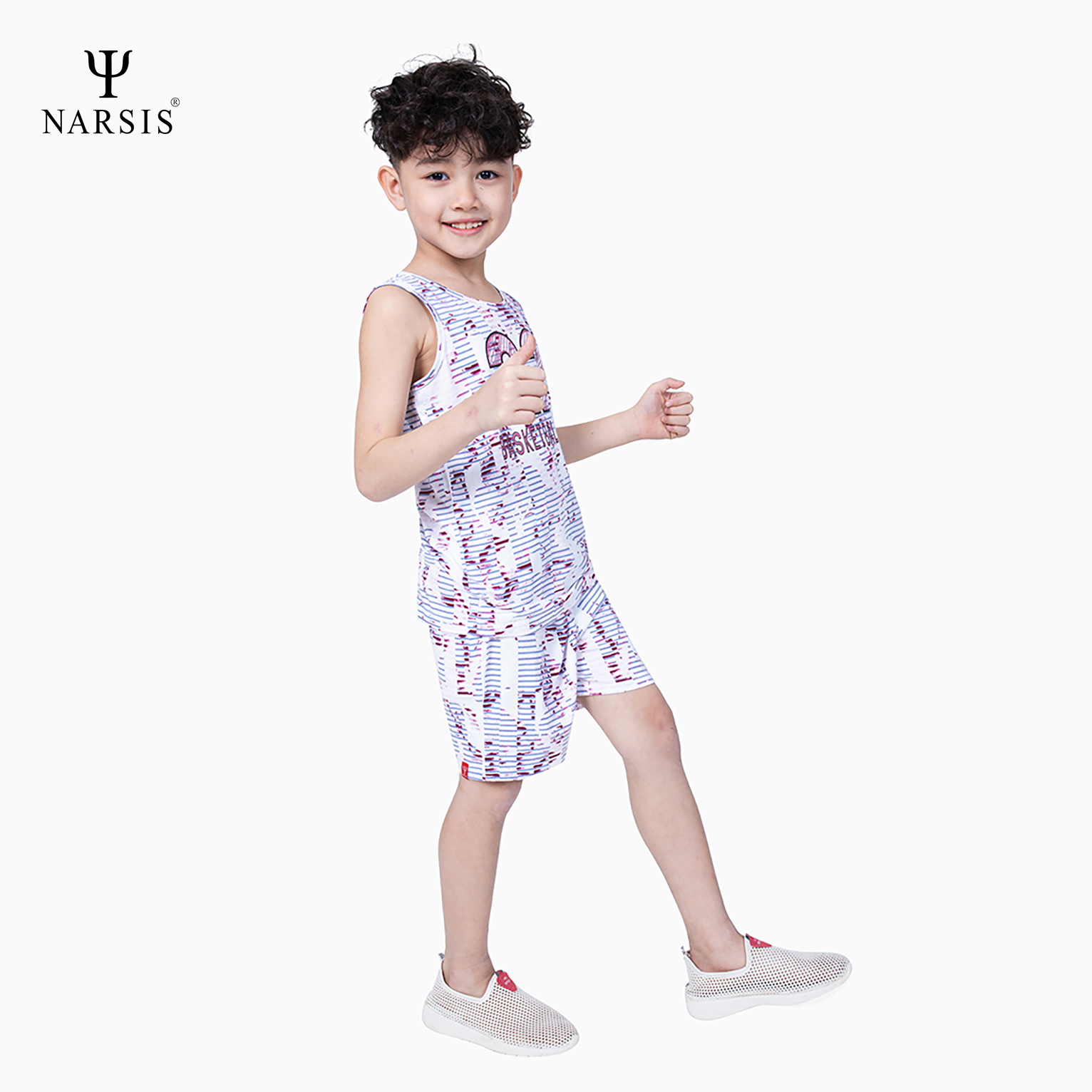 BỘ HÈ BÉ TRAI KE0011 NARSIS CHẤT LIỆU THOÁNG MÁT, DỄ CHỊU, THOẢI MÁI CẢ NGÀY, DỄ VẬN ĐỘNG