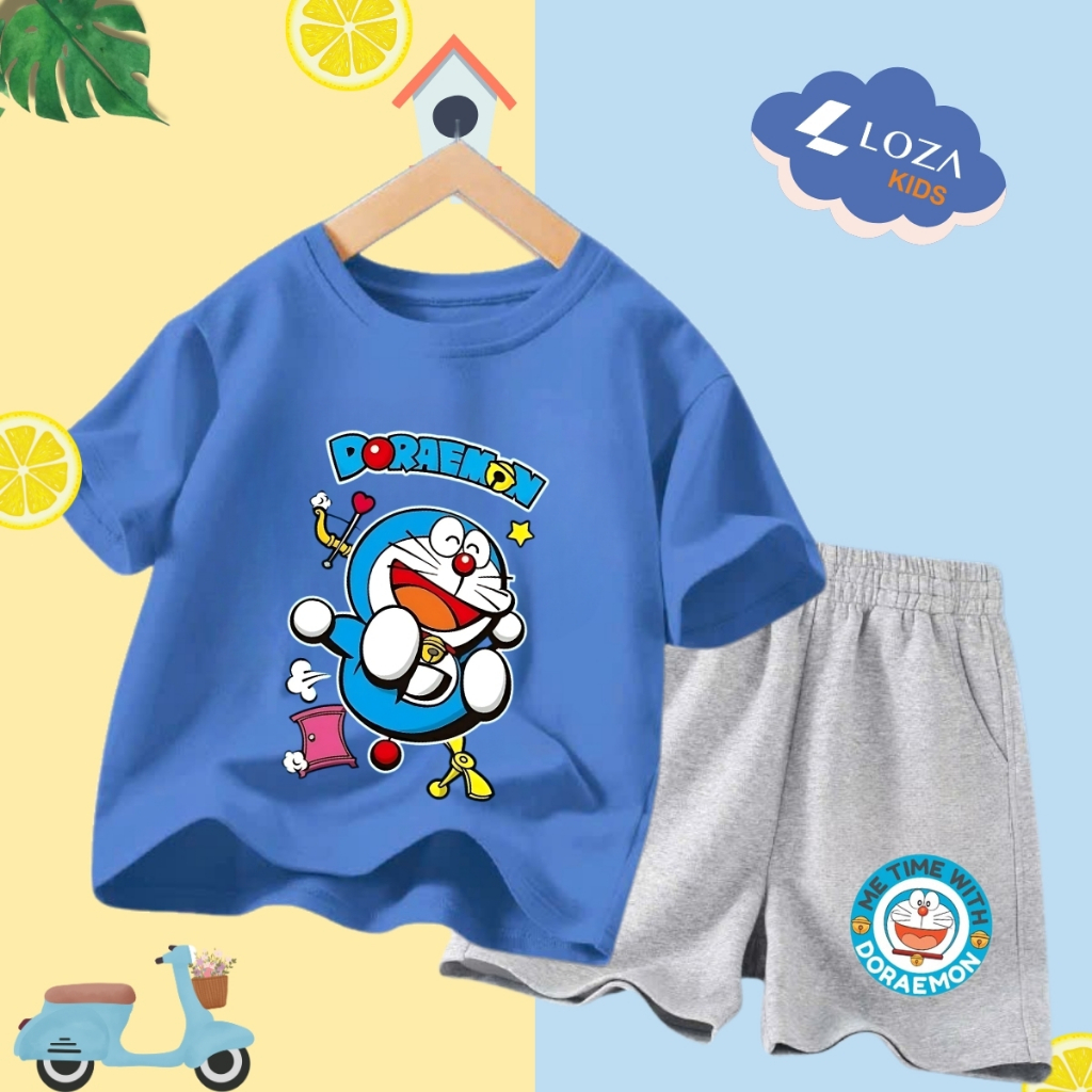 Đồ bộ bé trai in hình Doraemon - Loza Kids SB362_thumbnail_3