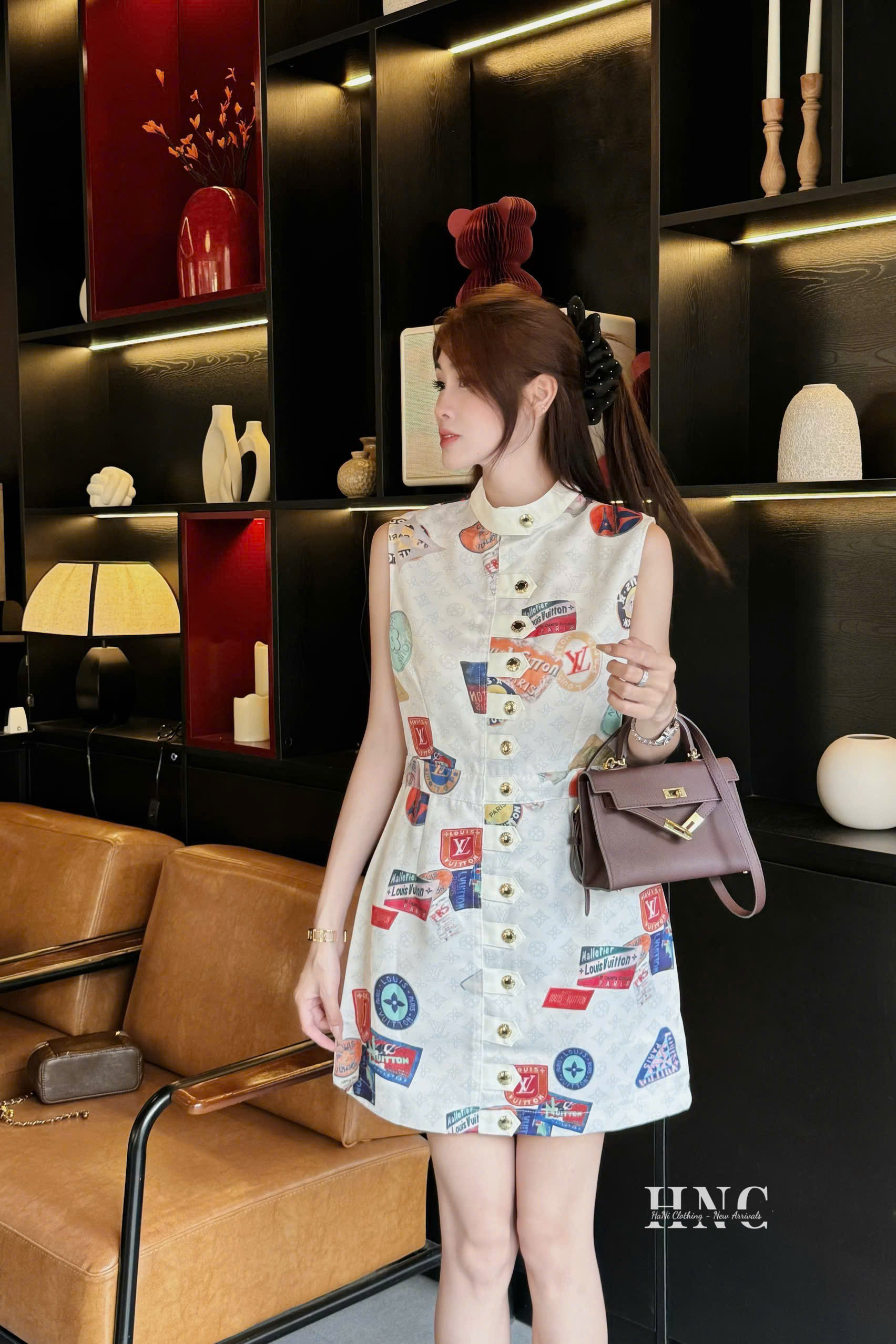 ❤️ Bù hàng váy bò LV cúc ngang