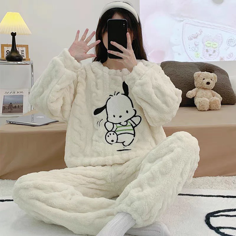 Bộ Đồ Ngủ Lông,Bộ Bông Nỉ Giữ Nhiệt Bo Gấu Hình Voi Vẵn Thừng FreeSize Mặc Nhà Siêu Ấm_thumbnail_2