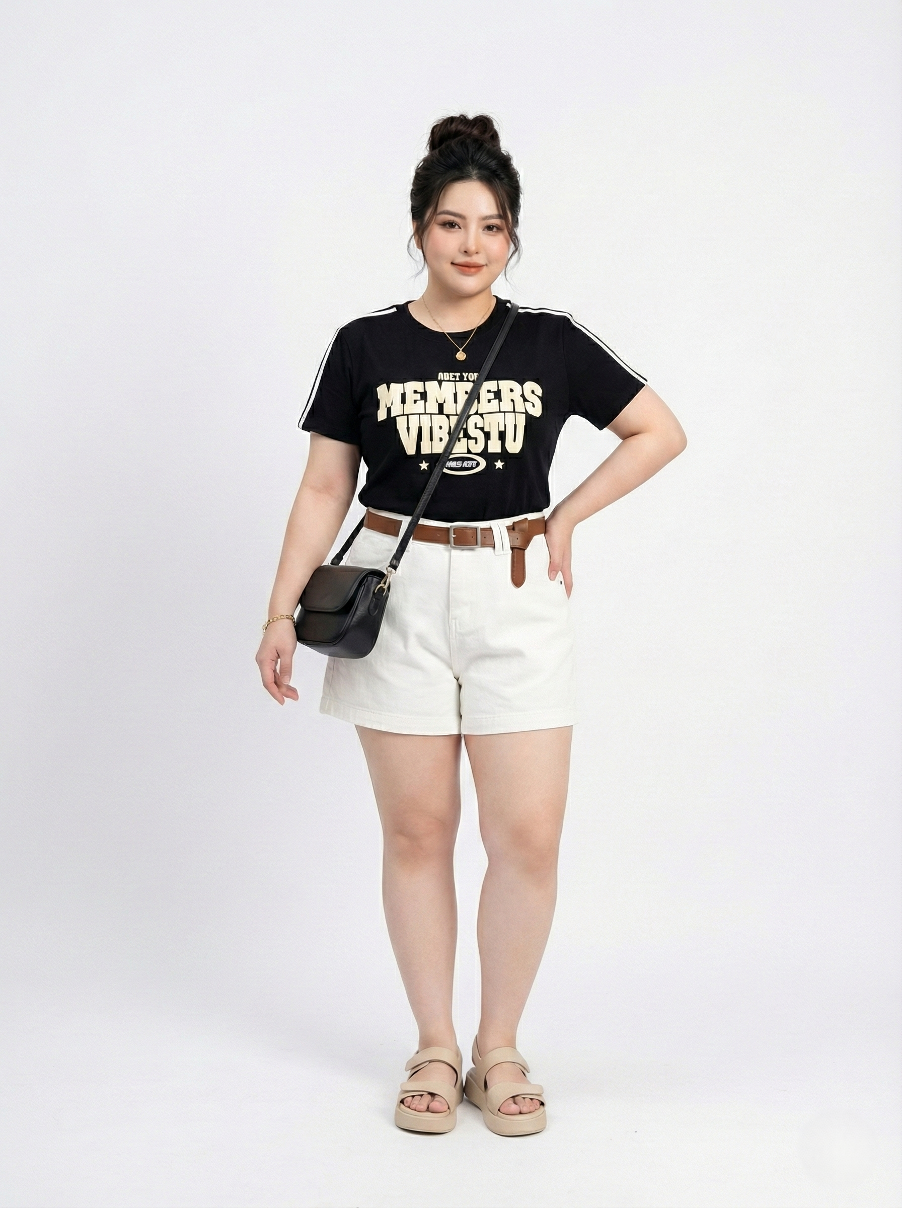 BIGSIZE NỮ -  Áo thun in chữ T- AT9074