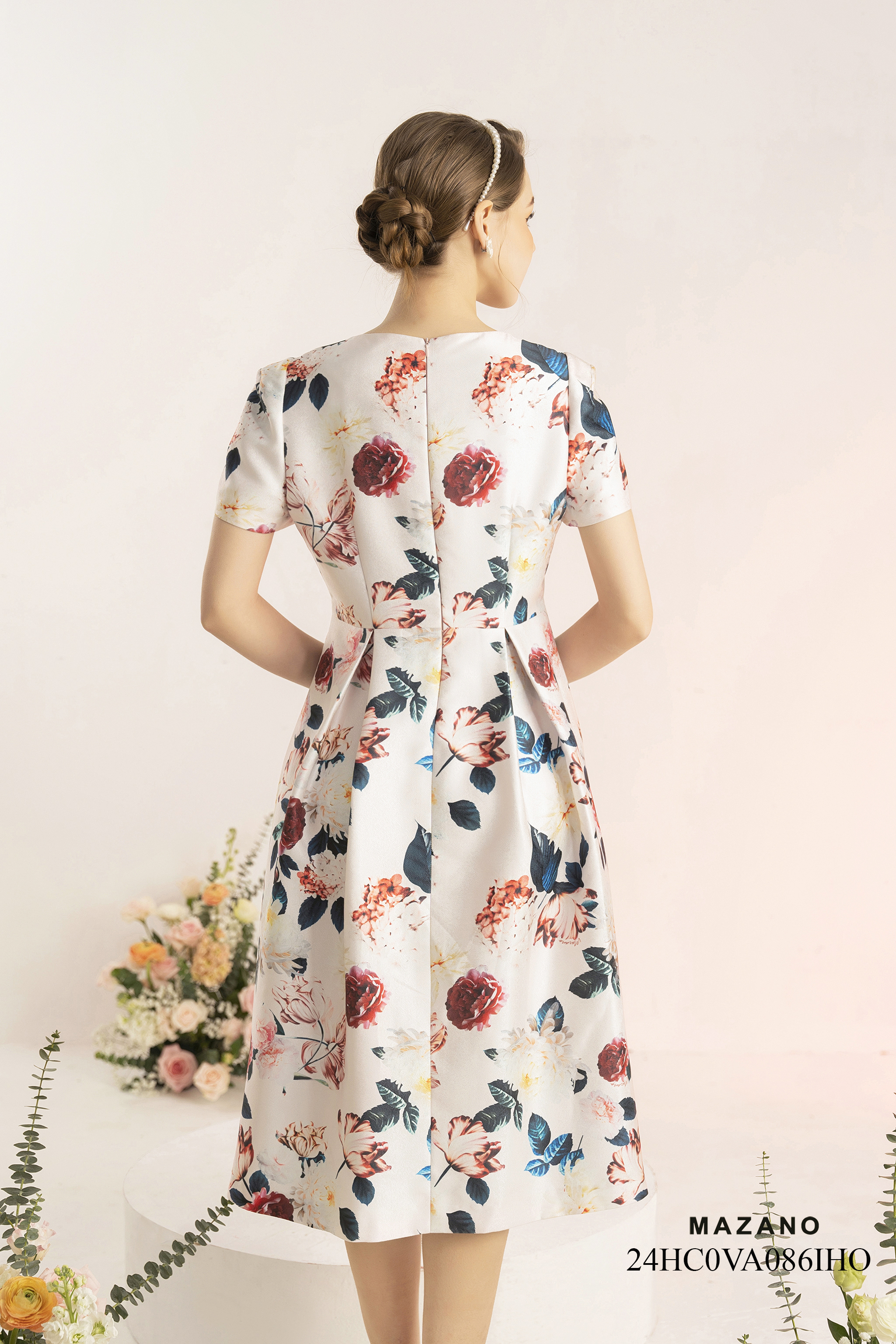 Đầm thân ôm chân xếp ly in họa tiết sang trọng_thumbnail_5