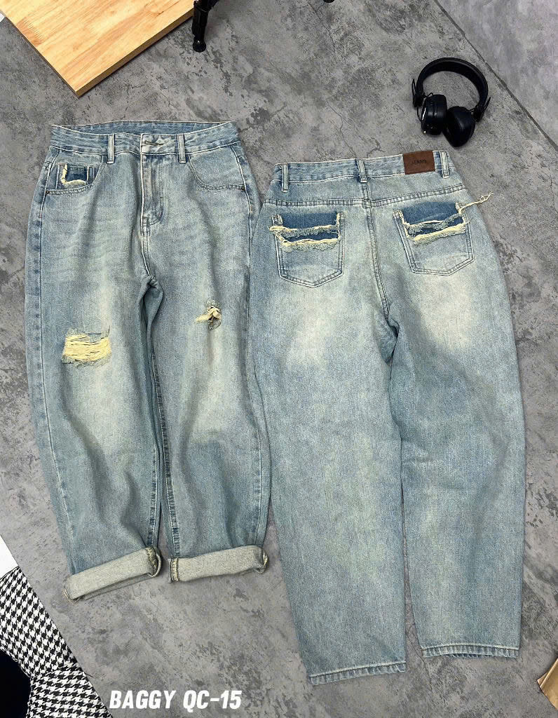 Quần baggy túi rách bigsize QJ15 dành cho nàng béo mập từ 55-90kg_thumbnail_5