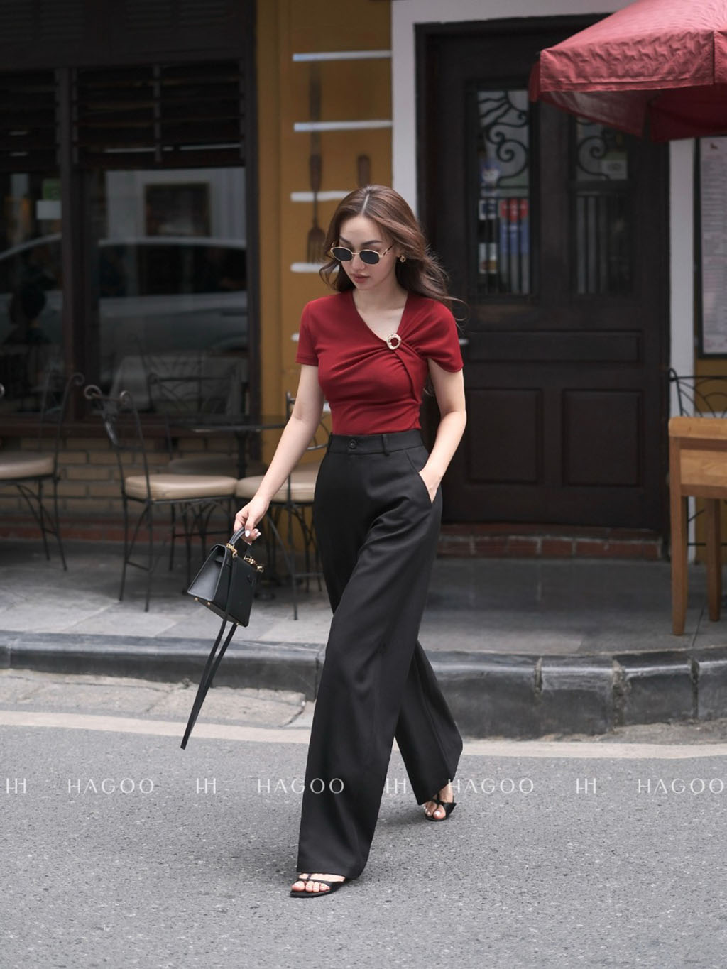 Áo ôm cổ lệch khuyên trang trí HAGOO_thumbnail_10