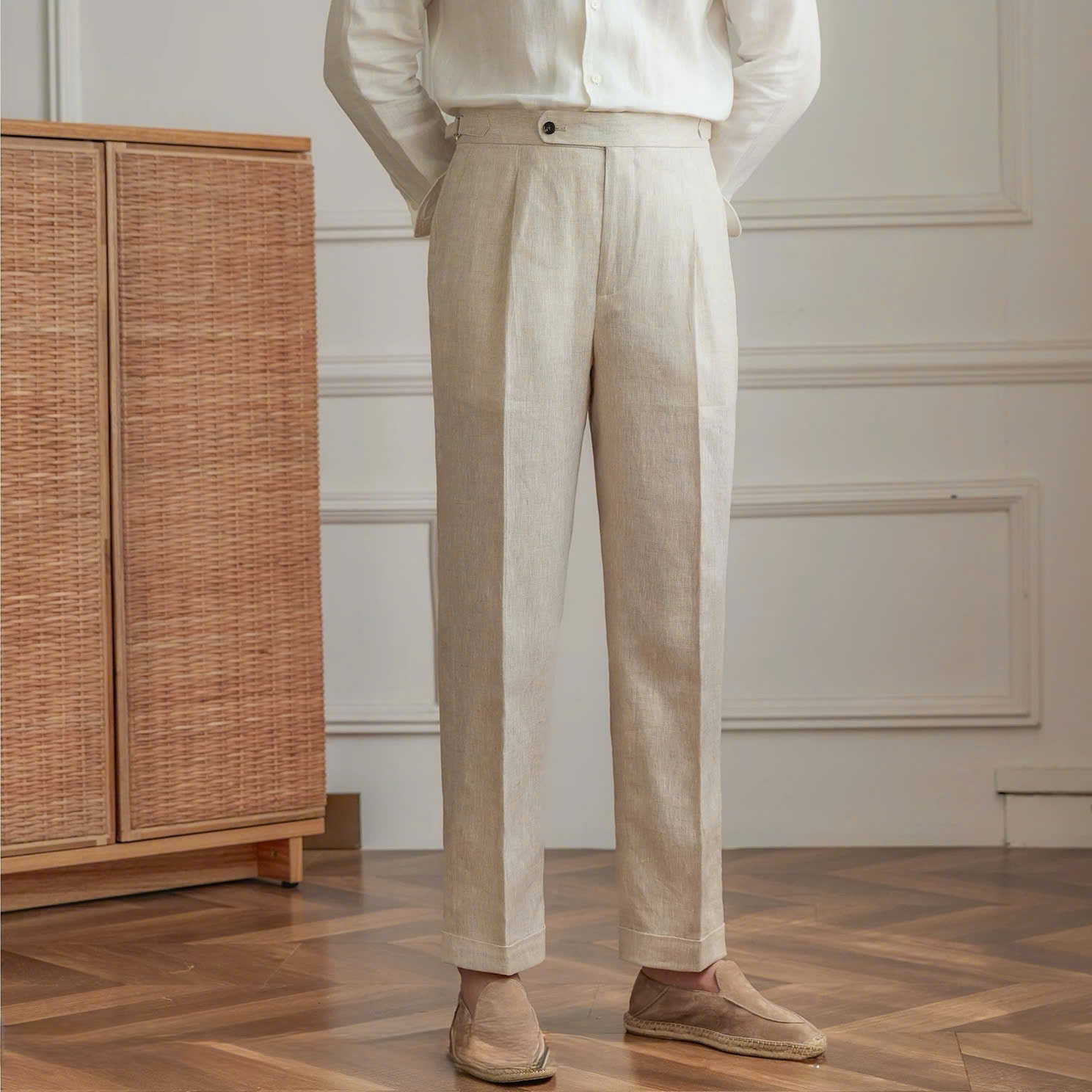 Sidetab Linen Trousers – Season 3