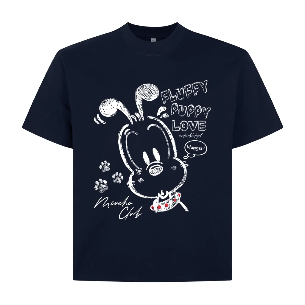 Áo thun boxy hoạt hình AXD2465 Miucho cổ tròn chất vải cotton 2 chiều cao cấp dày dặn in mix