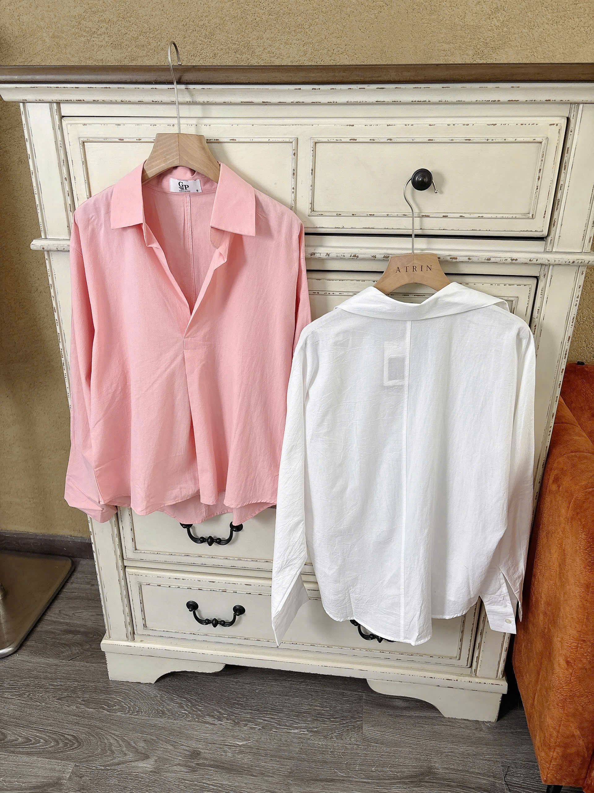 Áo somi tay dài phối kiểu ( HỒNG CAM )_thumbnail_13