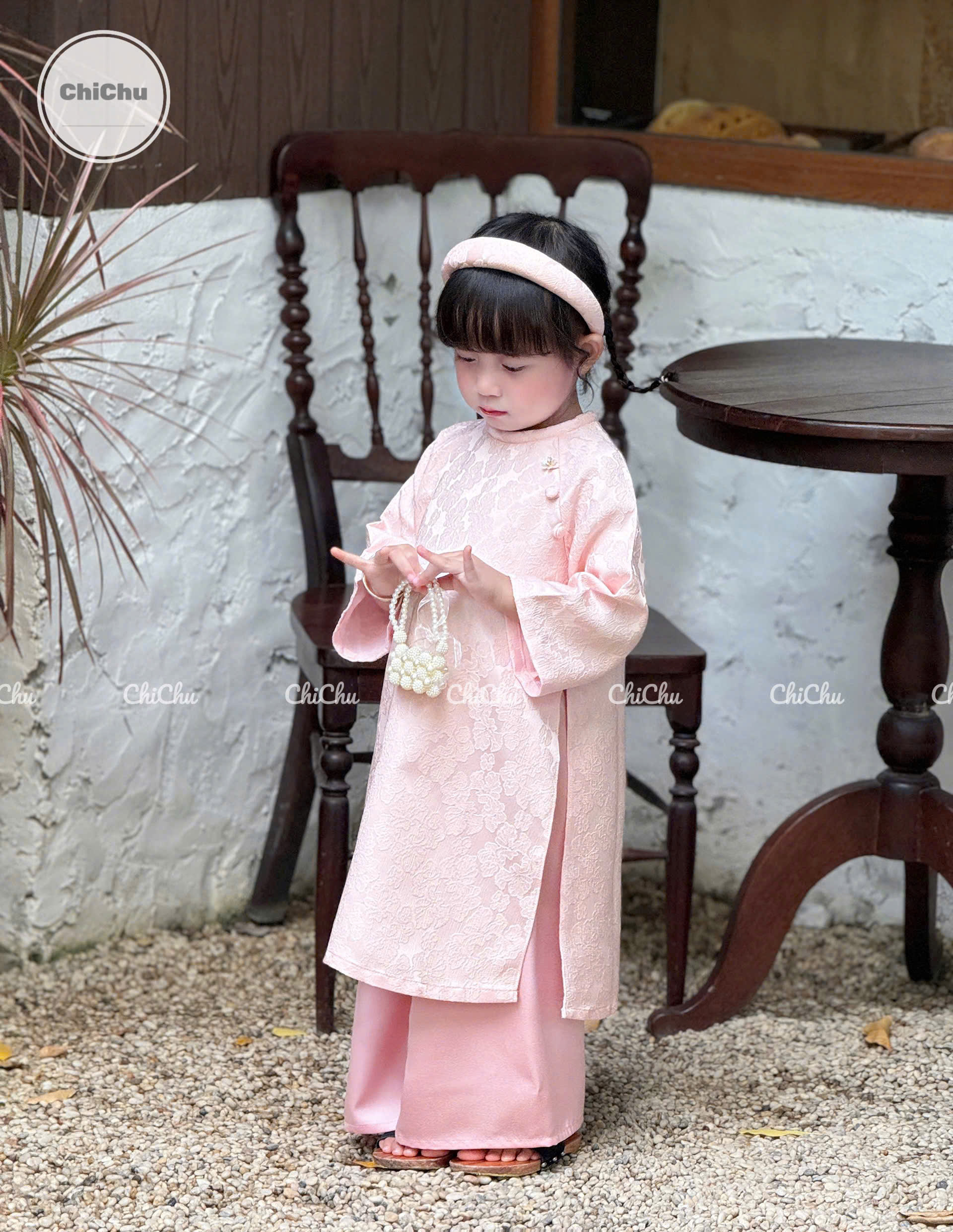 Set áo dài bé hồng nhạt_thumbnail_4