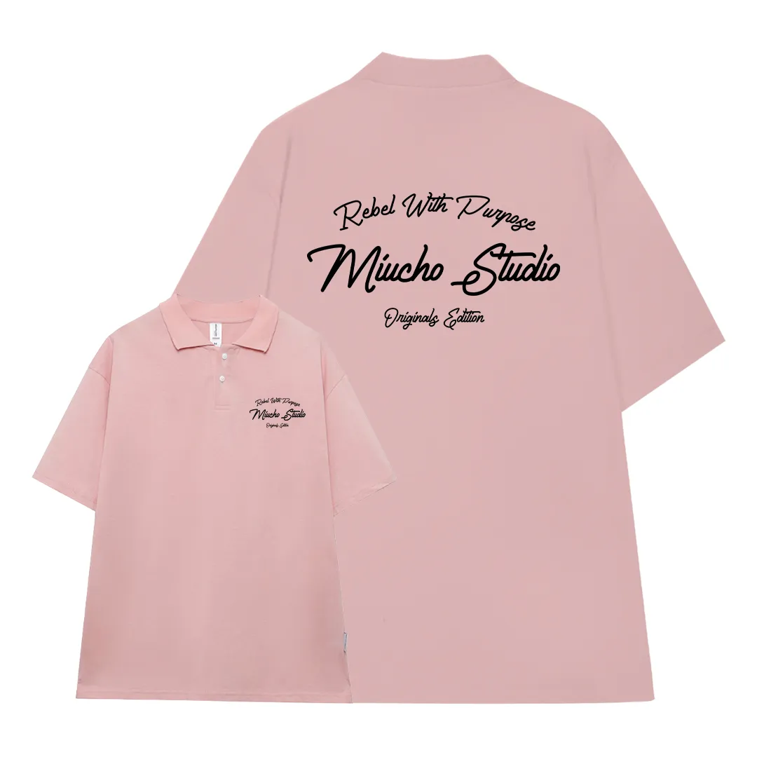 Áo polo form Oversize Miucho Studio 2478 tay ngắn cổ trụ vải cotton thoáng mát cao cấp_thumbnail_8