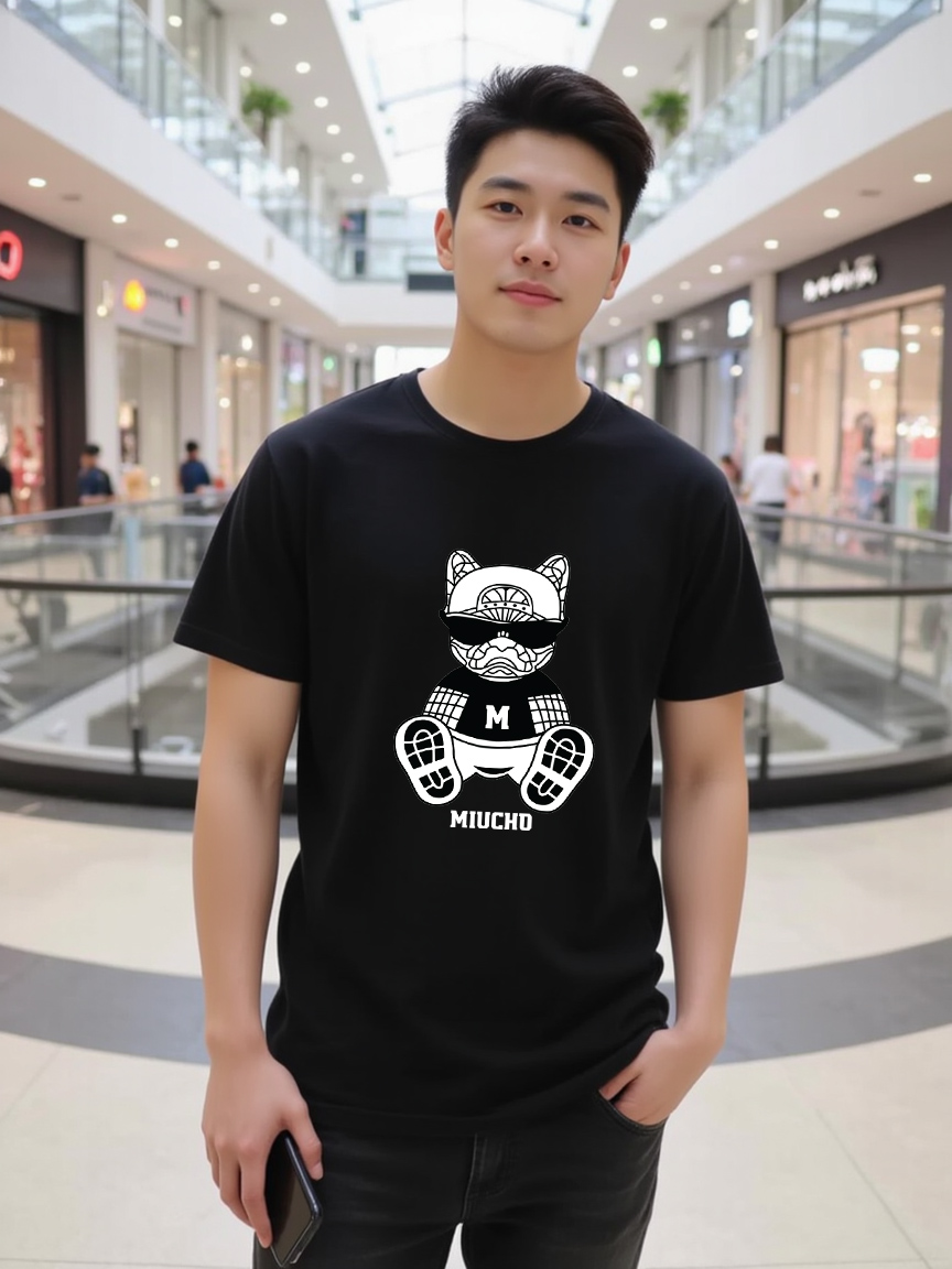 Áo phông nam form rộng 1923 Miucho Iconic vải cotton 4c thoáng mát cổ tròn in artwork_thumbnail_6