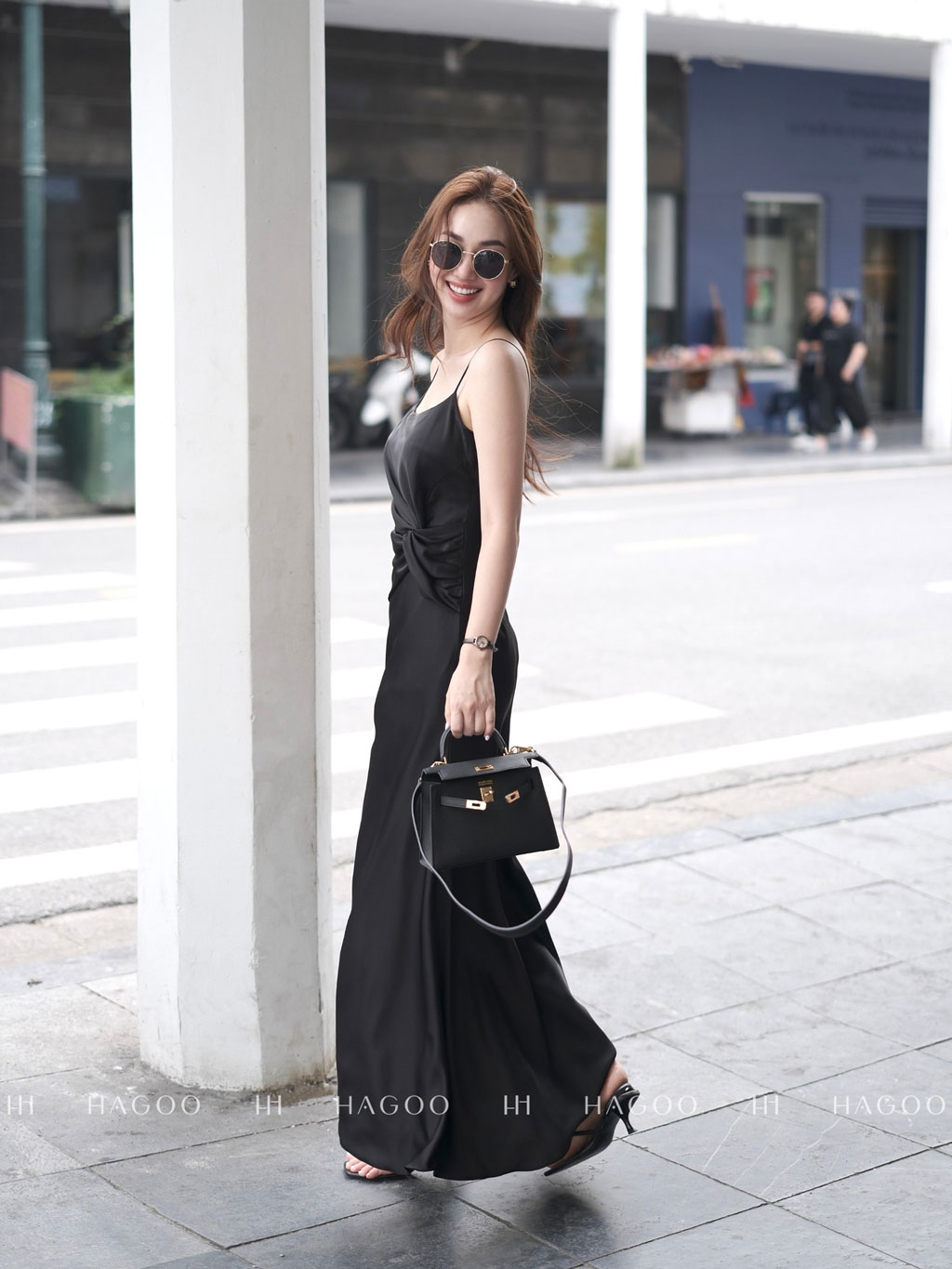 Váy lụa hai dây xoắn eo HAGOO_thumbnail_2