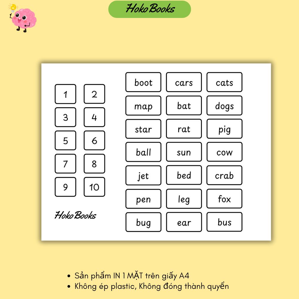 HL58 Học liệu Bài tập đếm hình, tạo thành câu, học Toán, Tiếng Anh sáng tạo Hokobooks_thumbnail_4