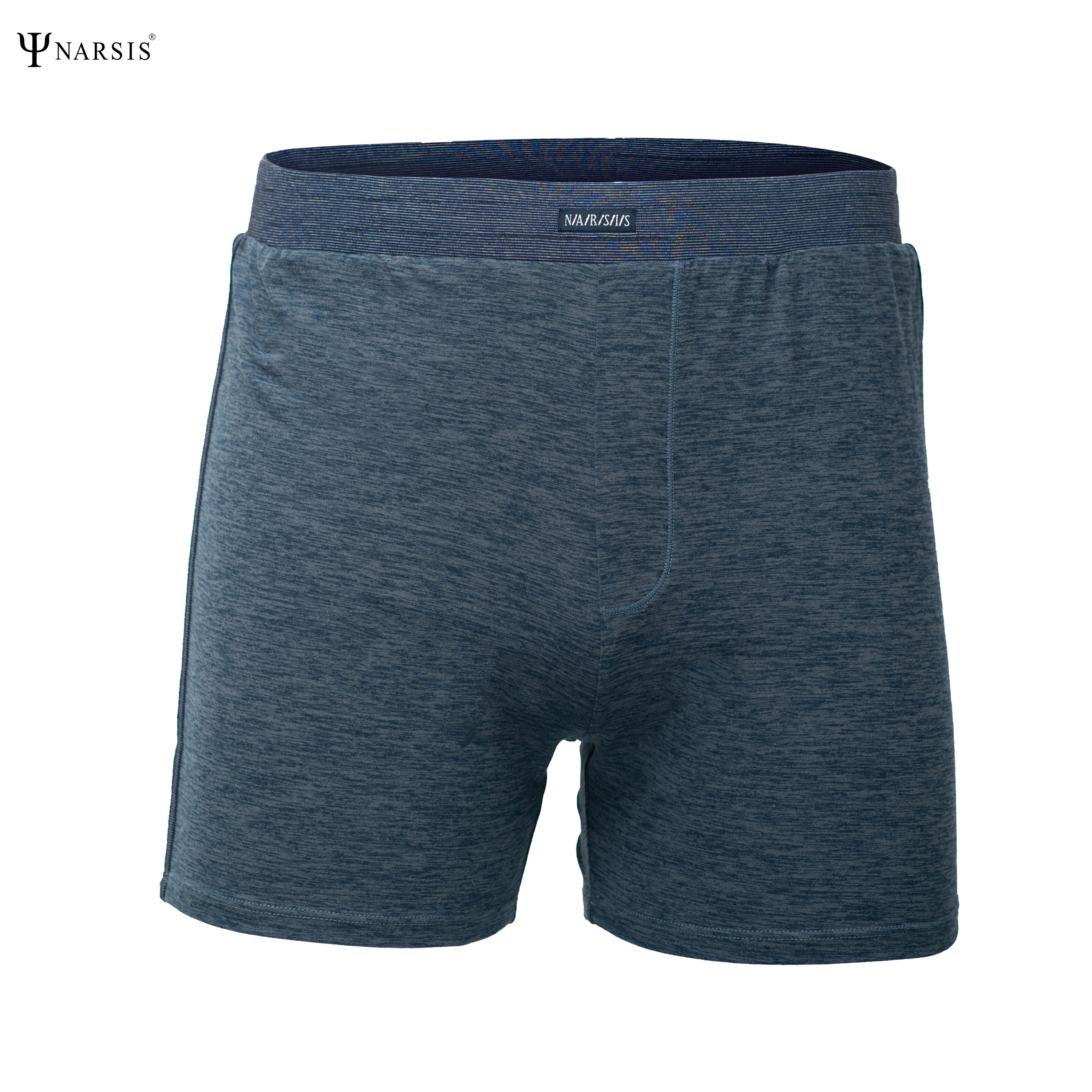 Quần đùi nam big size Narsis S25003 chất Poly Spandex màu Xanh đen, thiết kế thoáng khí, phù hợp mùa hè_thumbnail_3
