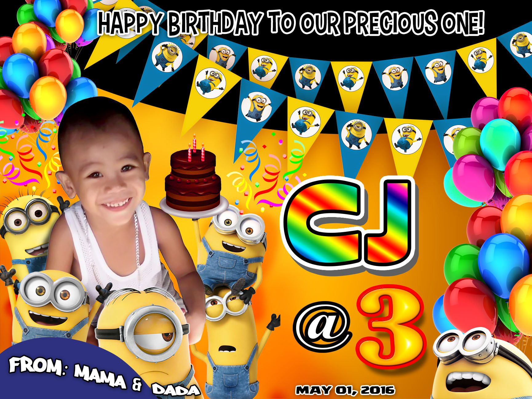 Minions Theme Birthday Tarp_thumbnail_1
