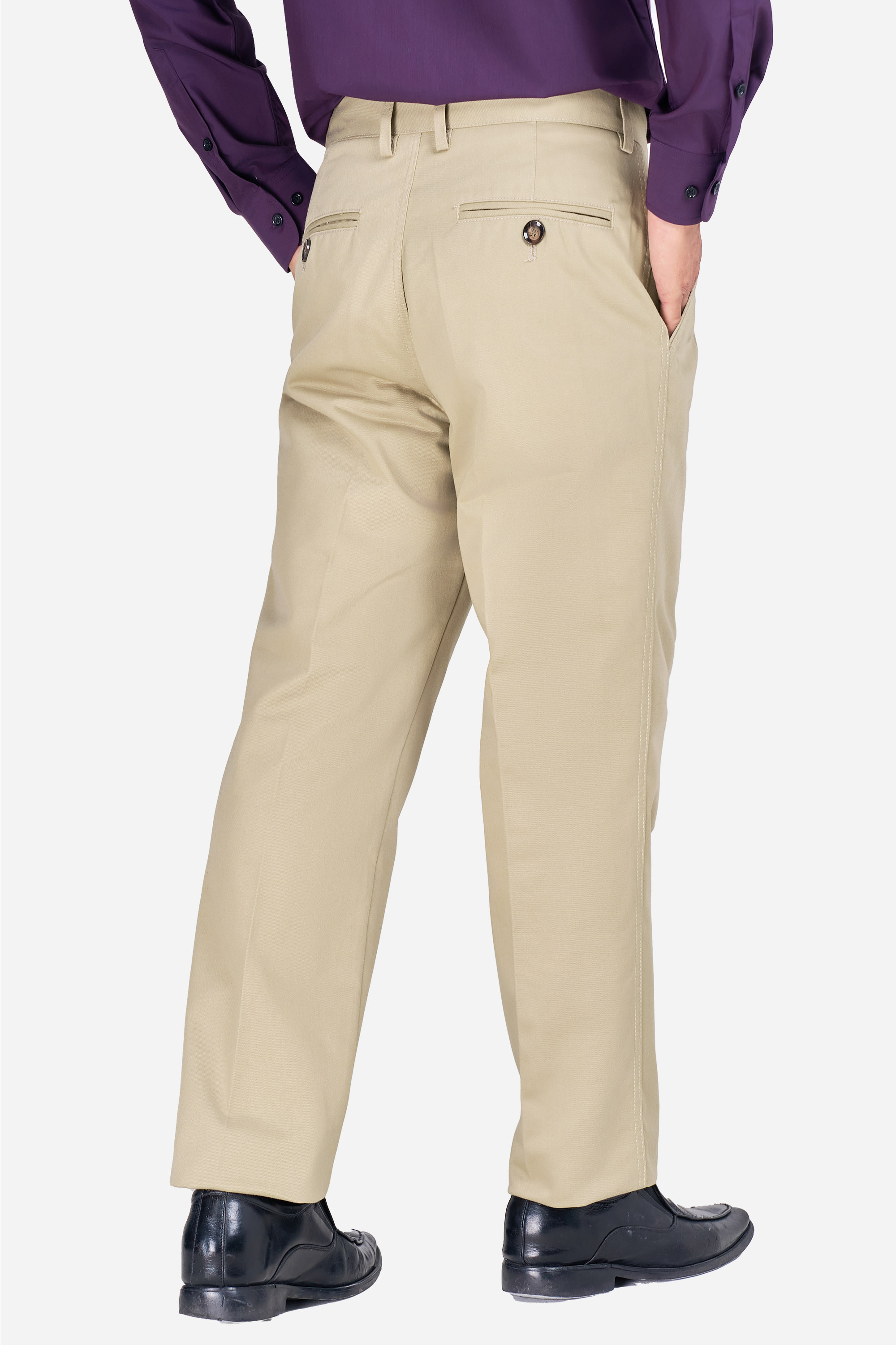 Quần Kaki Thô 2 Li Nam Trung Niên ANCHI Phom Suông Ống Rộng Màu Vàng Nhạt_thumbnail_4