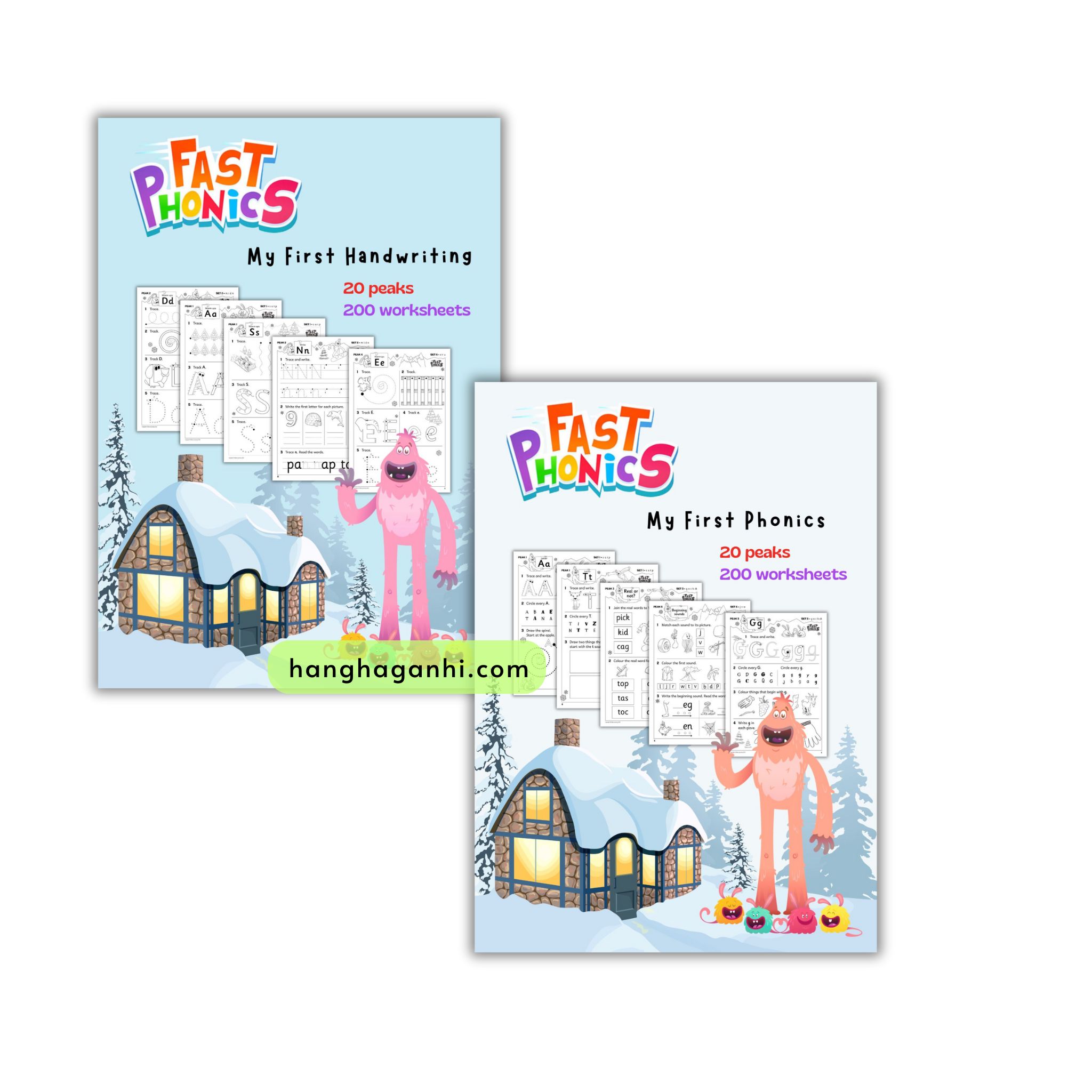 Combo 2 cuốn Reading Eggs Fast Phonics, My first Handwriting and My first Phonics