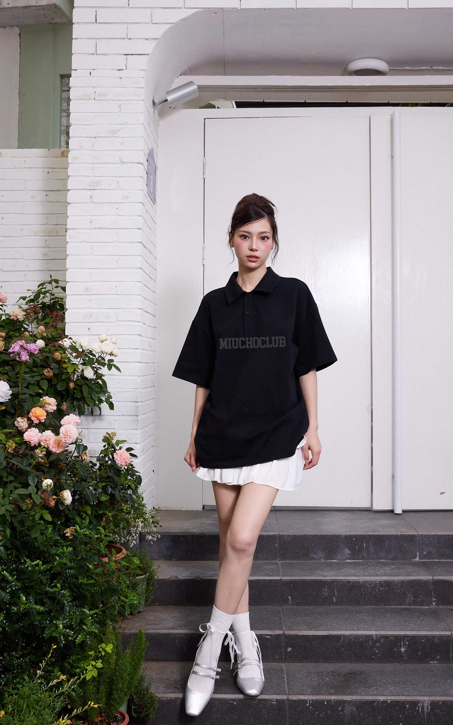 Áo polo nữ form rộng chất vải cotton co giãn thoáng mát PLD1700 Miucho in basic_thumbnail_2