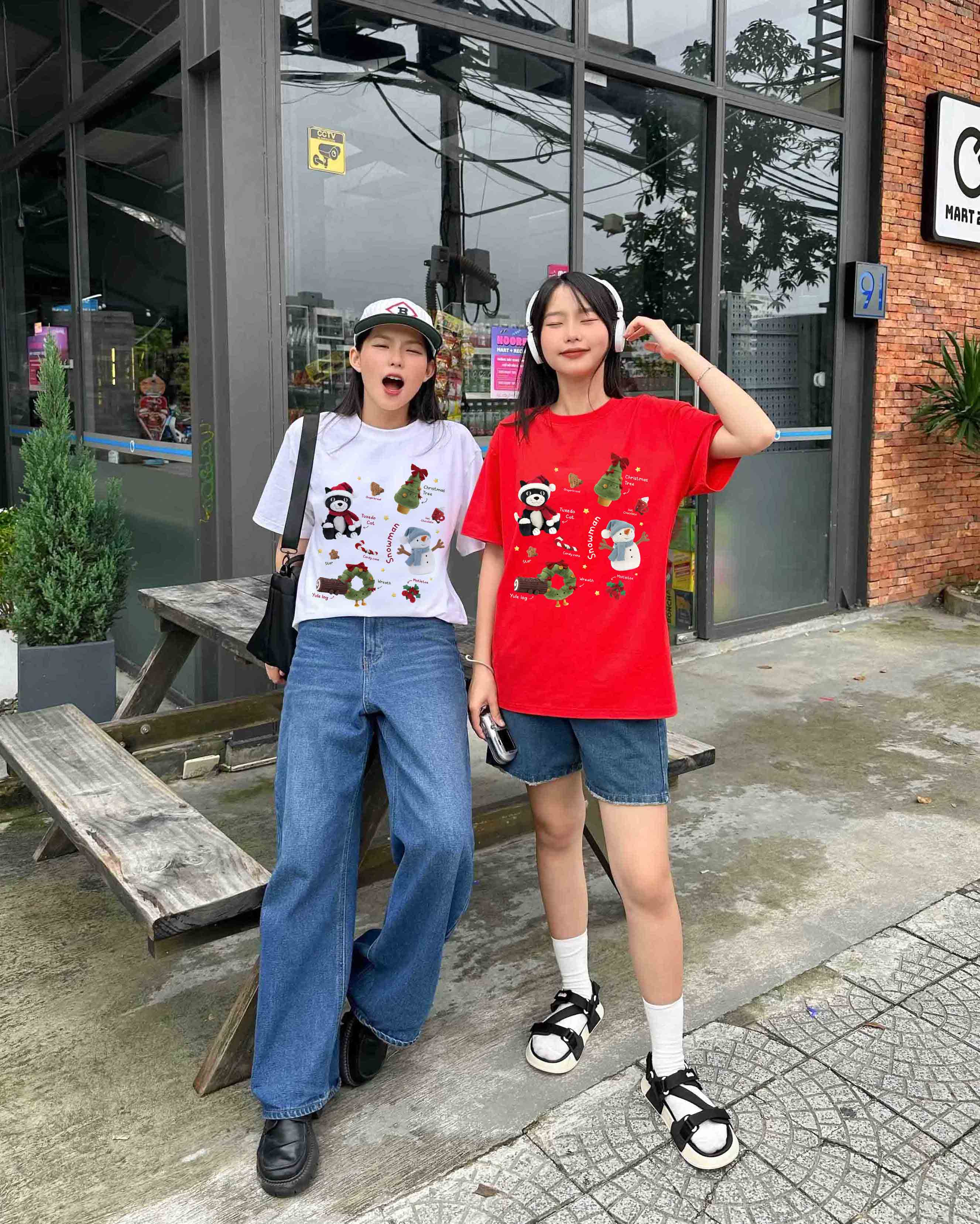 Áo thun nữ giáng sinh noel form rộng chất vải cotton 4 chiều thoáng mát ATD1715 Miucho in mix_thumbnail_3