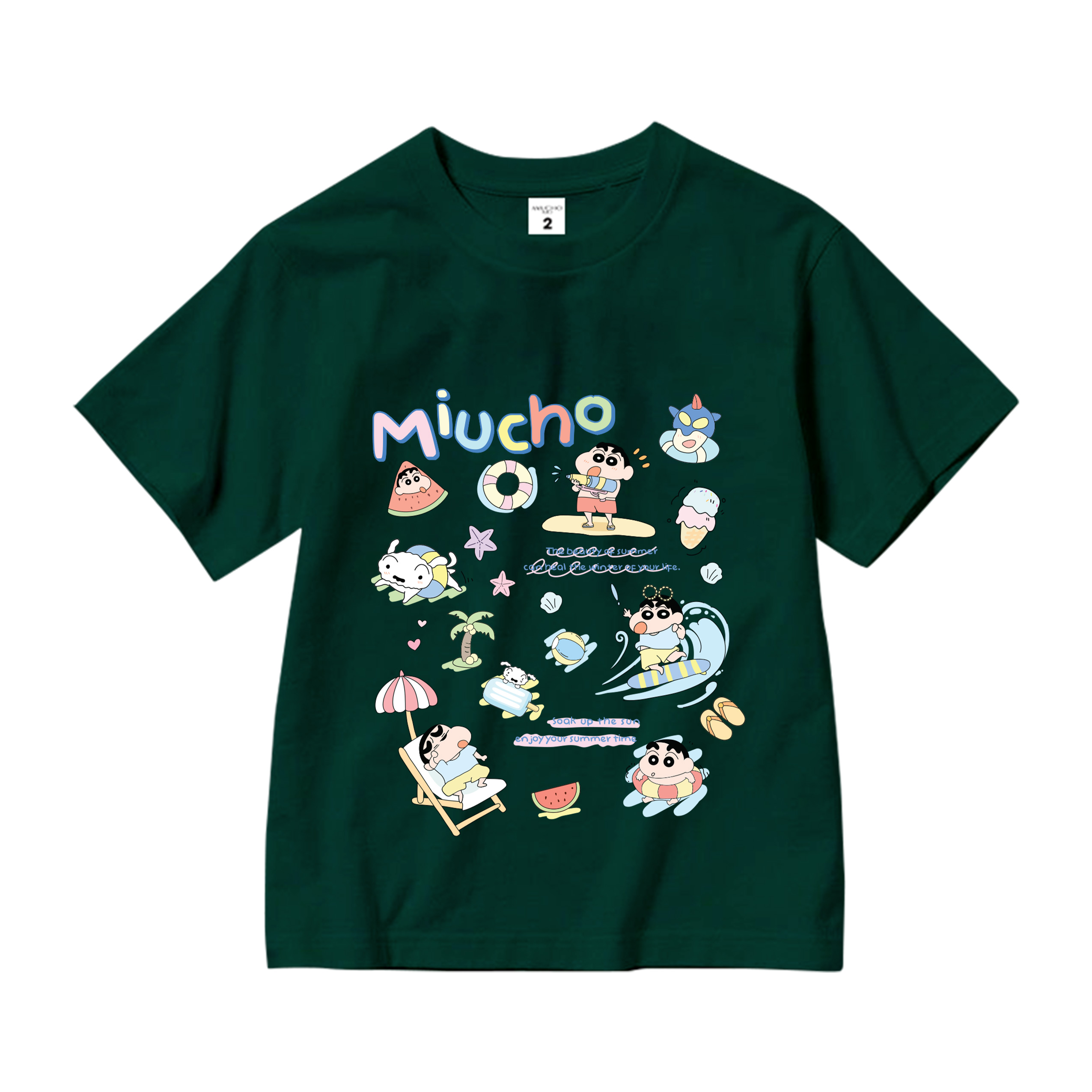 Áo thun trẻ em phong cách Hàn Quốc AED2380 Miucho Kid tay ngắn vải cotton thoáng mát in mix_thumbnail_9