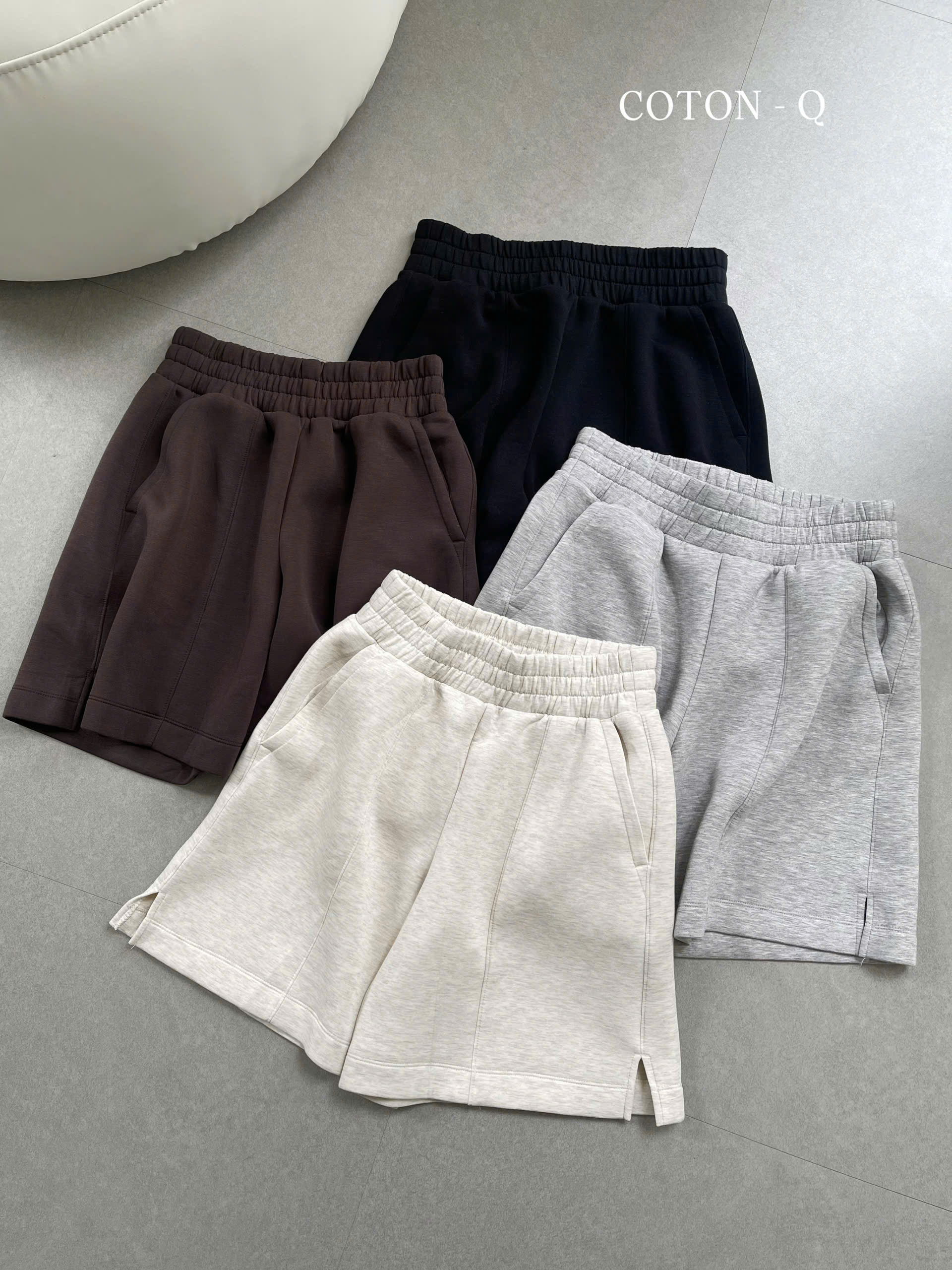 HQ380 Quần short thun nữ ( XÁM )