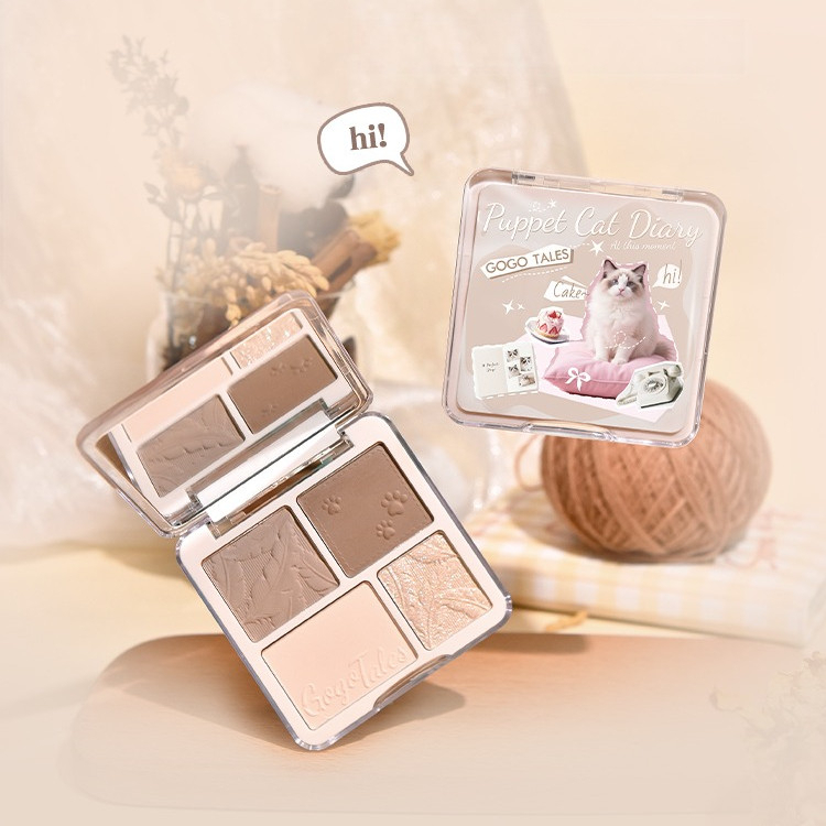 [GOGO TALES] Bảng phấn tạo khối 4 ô Gogotales Puppet Cat Diary (GT841)