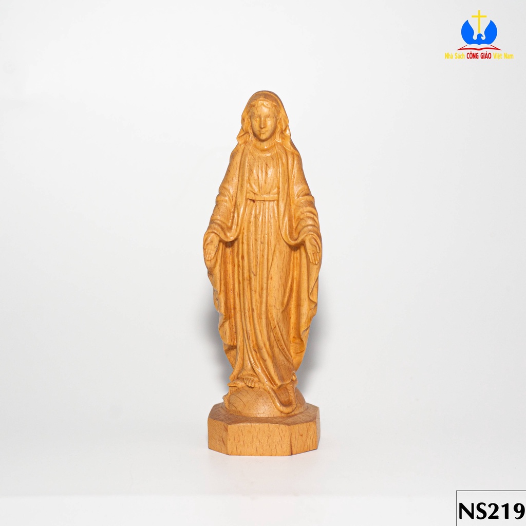 Tượng gỗ Đức Mẹ Ban Ơn để oto, để bàn học NS219 Quà tặng Công Giáo, GIÁNG SINH
