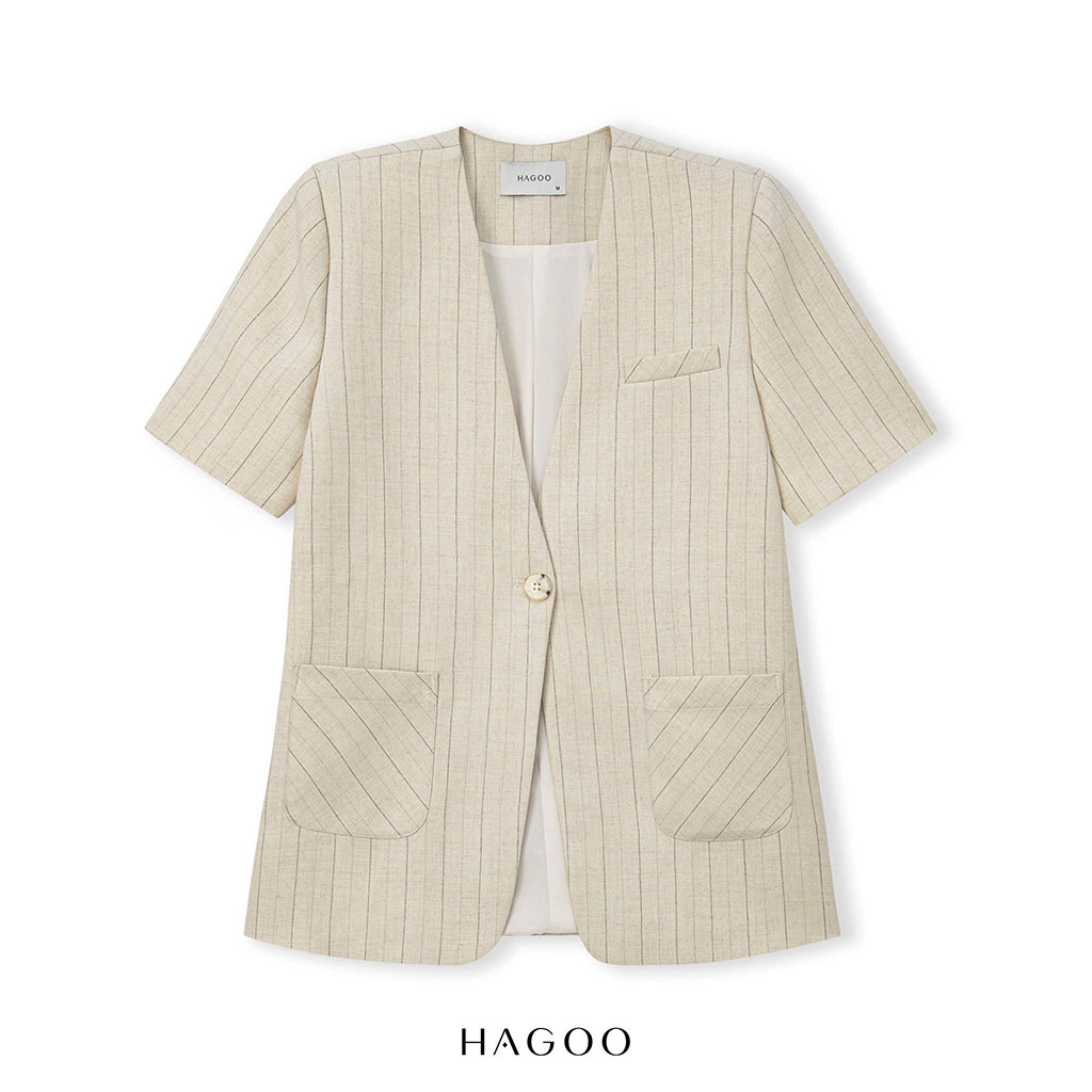 Blazer kẻ sọc cộc tay HAGOO_thumbnail_6