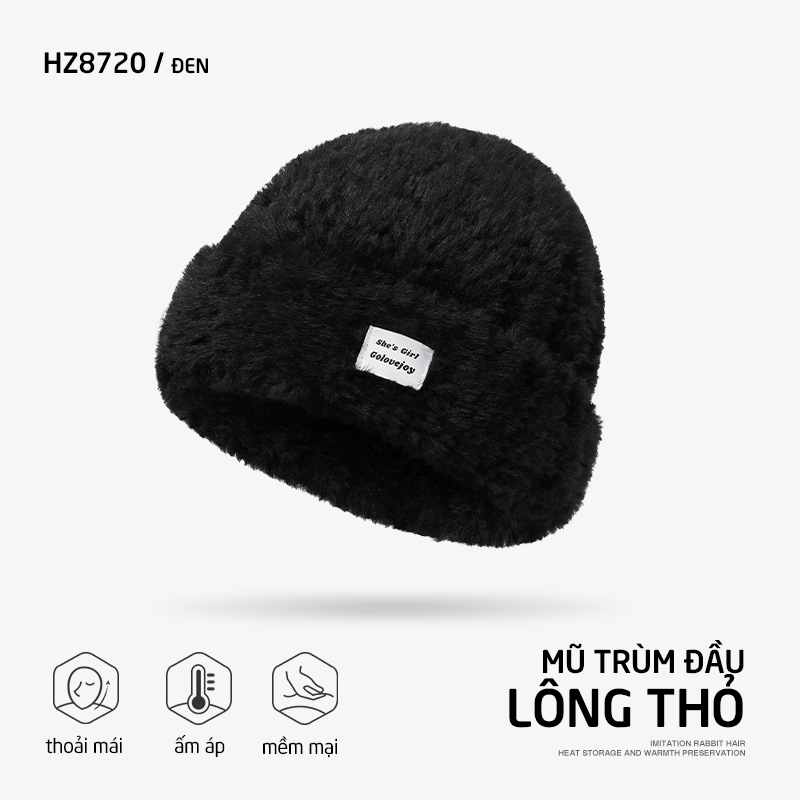 Mũ trùm đầu lông thỏ HZ8720