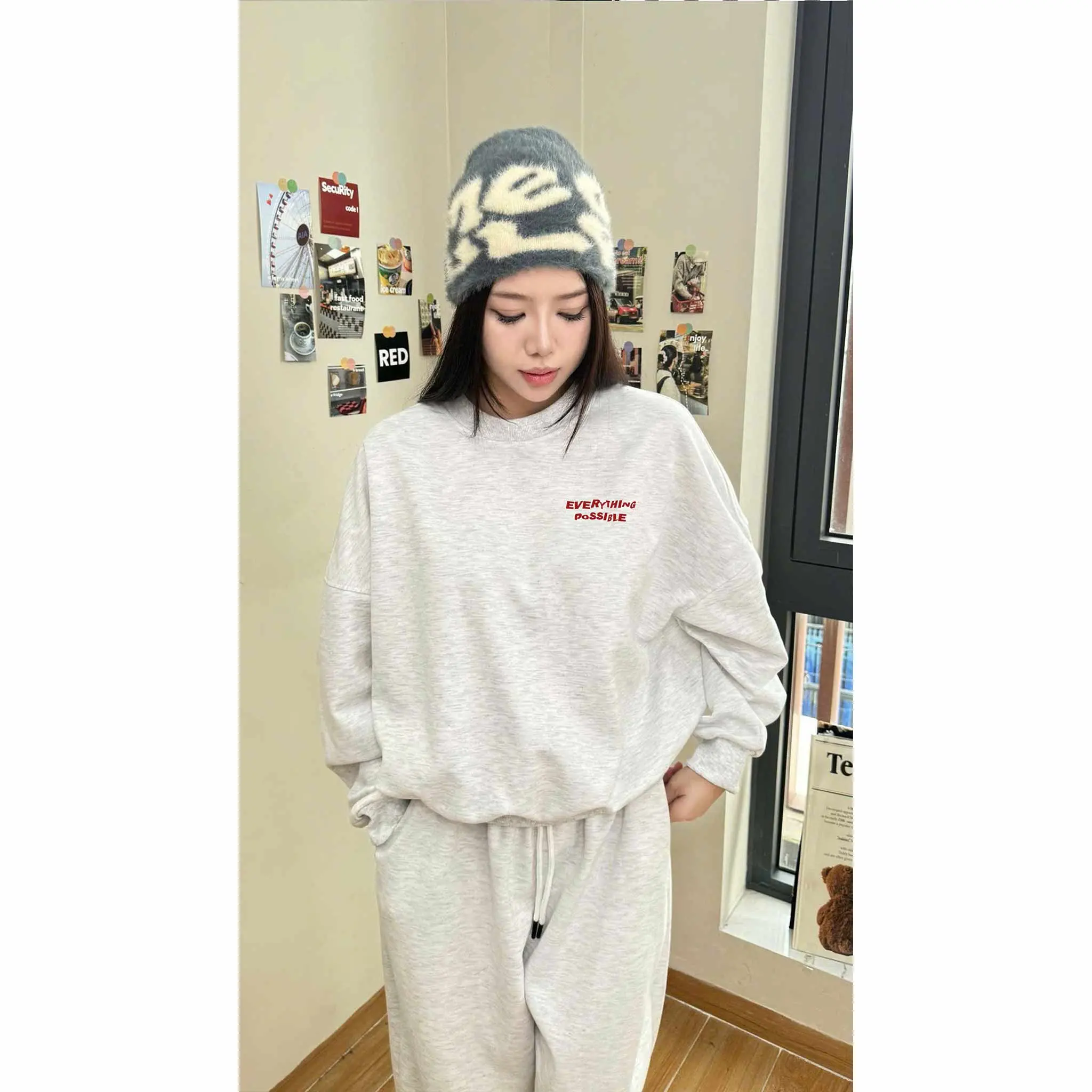 Áo Sweater form boxy local brand Miucho nỉ 2 da thoáng mát thấm hút tốt cổ tròn in basic 2841_thumbnail_8