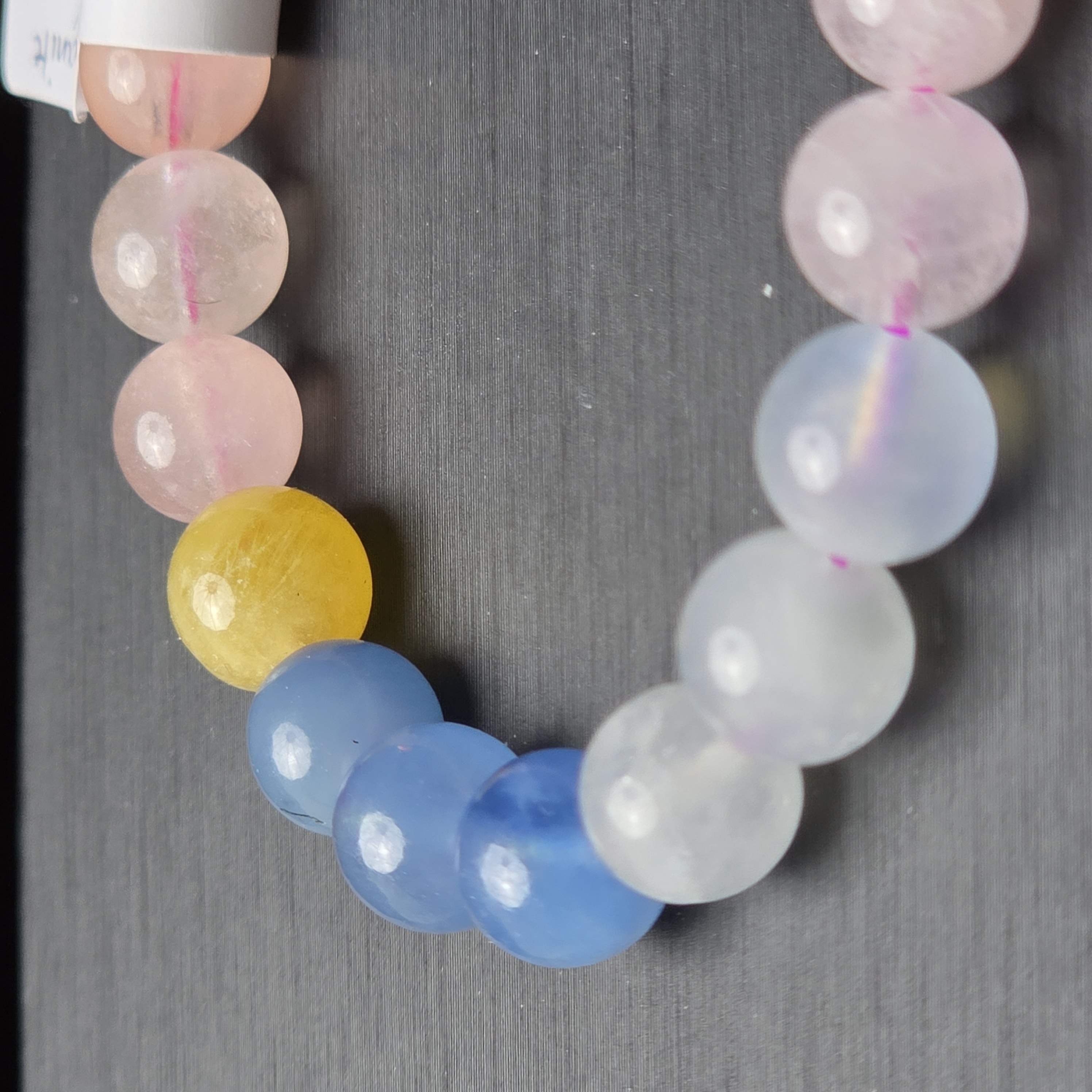 Vòng Đá Beryl Đa Sắc (Morganite + Aquamarine + Heliodor)_thumbnail_2