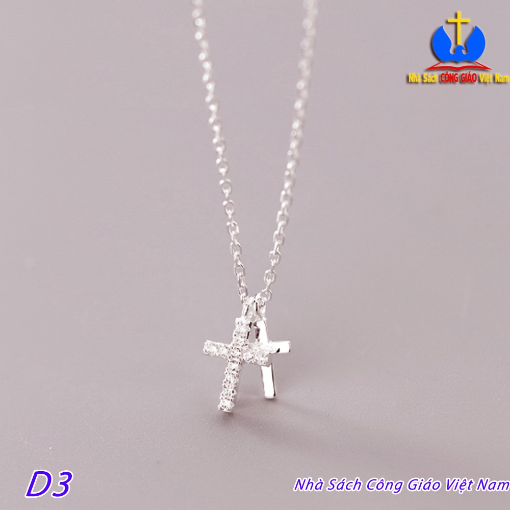 Dây chuyền Thánh Giá nữ D3 - Dây chuyền Công Giáo bạc 925  - Nhà Sách Công Giáo Việt Nam_thumbnail_1