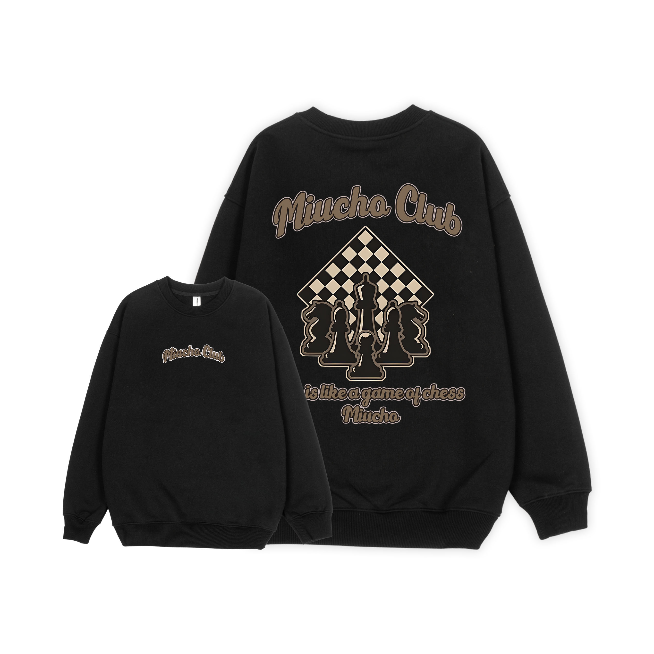 Áo sweater nam unisex form rộng ST040 Miucho vải chân cua in graphic