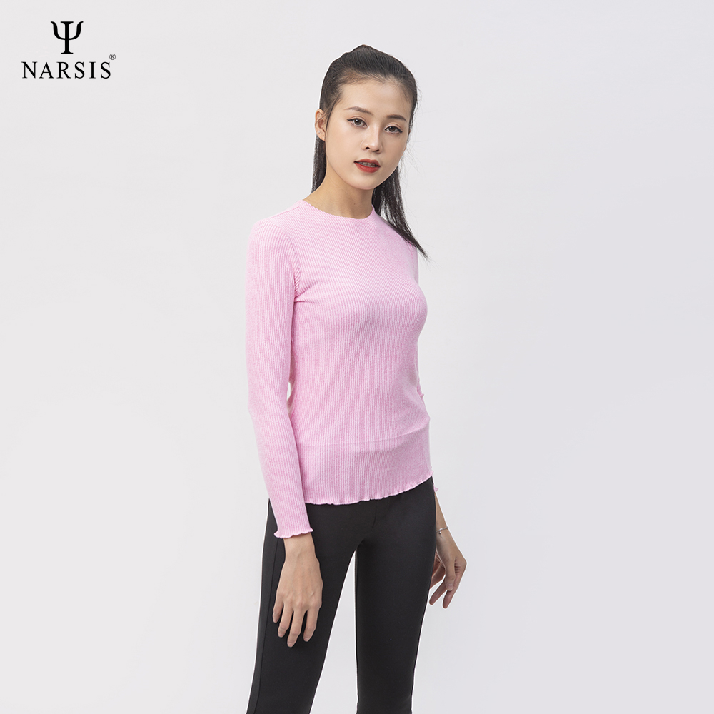 ÁO THU ĐÔNG NỮ L0075 NARSIS VẢI LEN COTTON ẤM ÁP, THOÁNG MÁT, GIỮ ẤM TỐT, MỀM MẠI_thumbnail_0