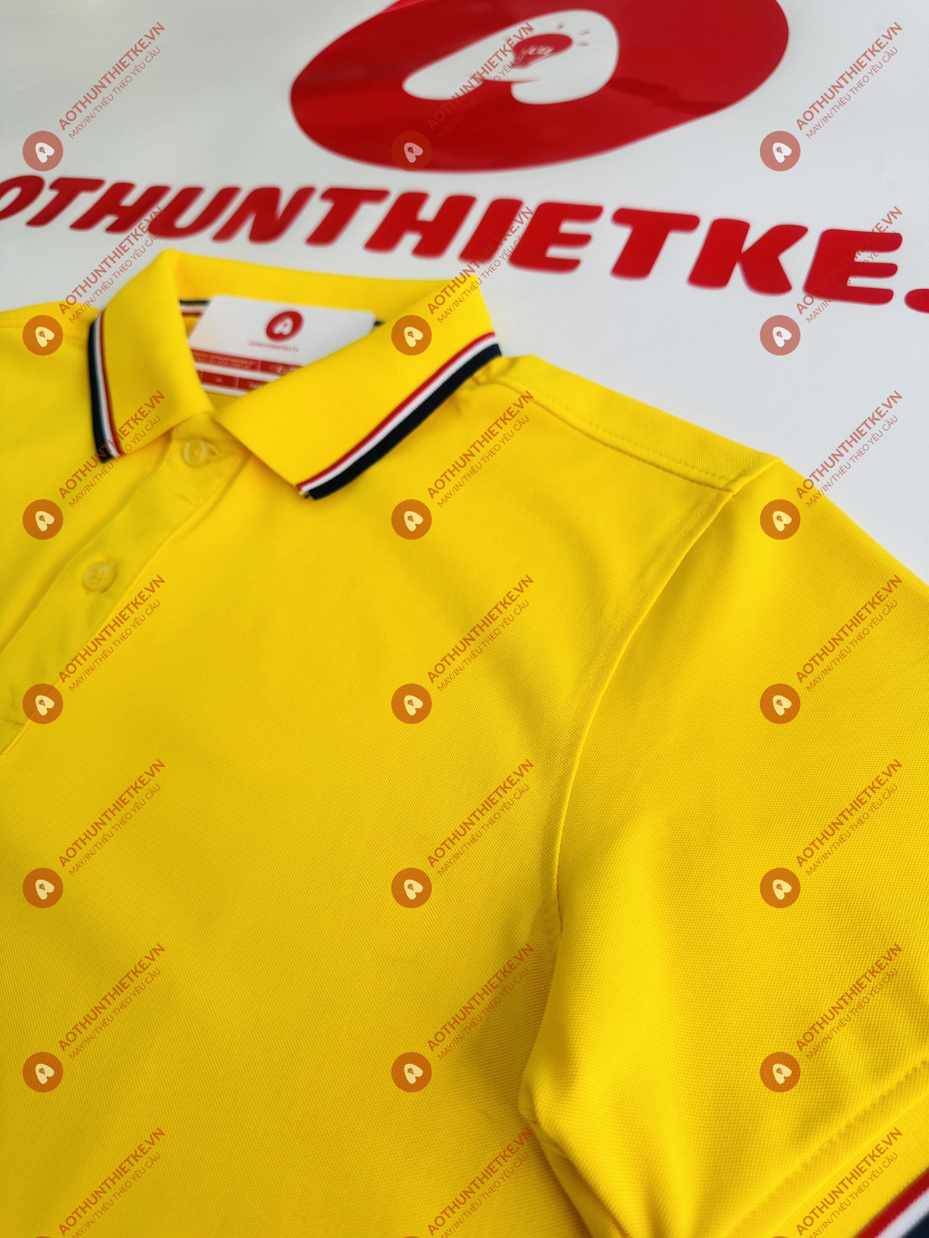 Áo Đồng Phục Polo 3 Sọc Vàng Nghệ_thumbnail_1