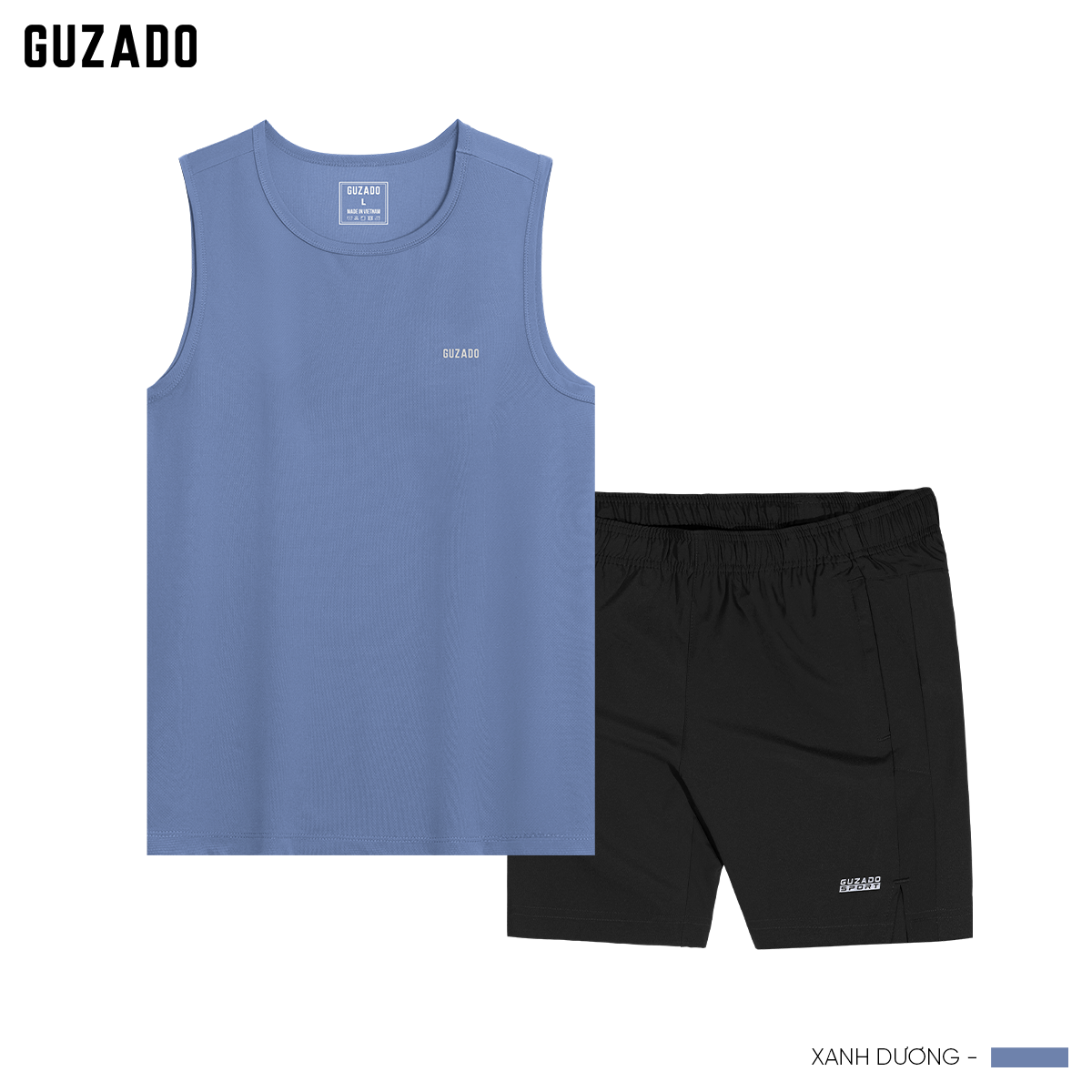 Bộ Quần Áo Guzado Mix Từ Short Run Gió & Áo TankTop Coolmax BTT04