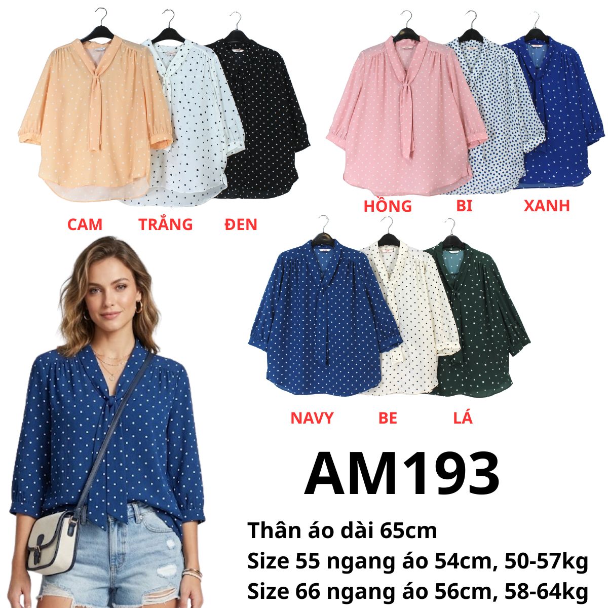 AM193- ÁO SƠ MI KIỂU