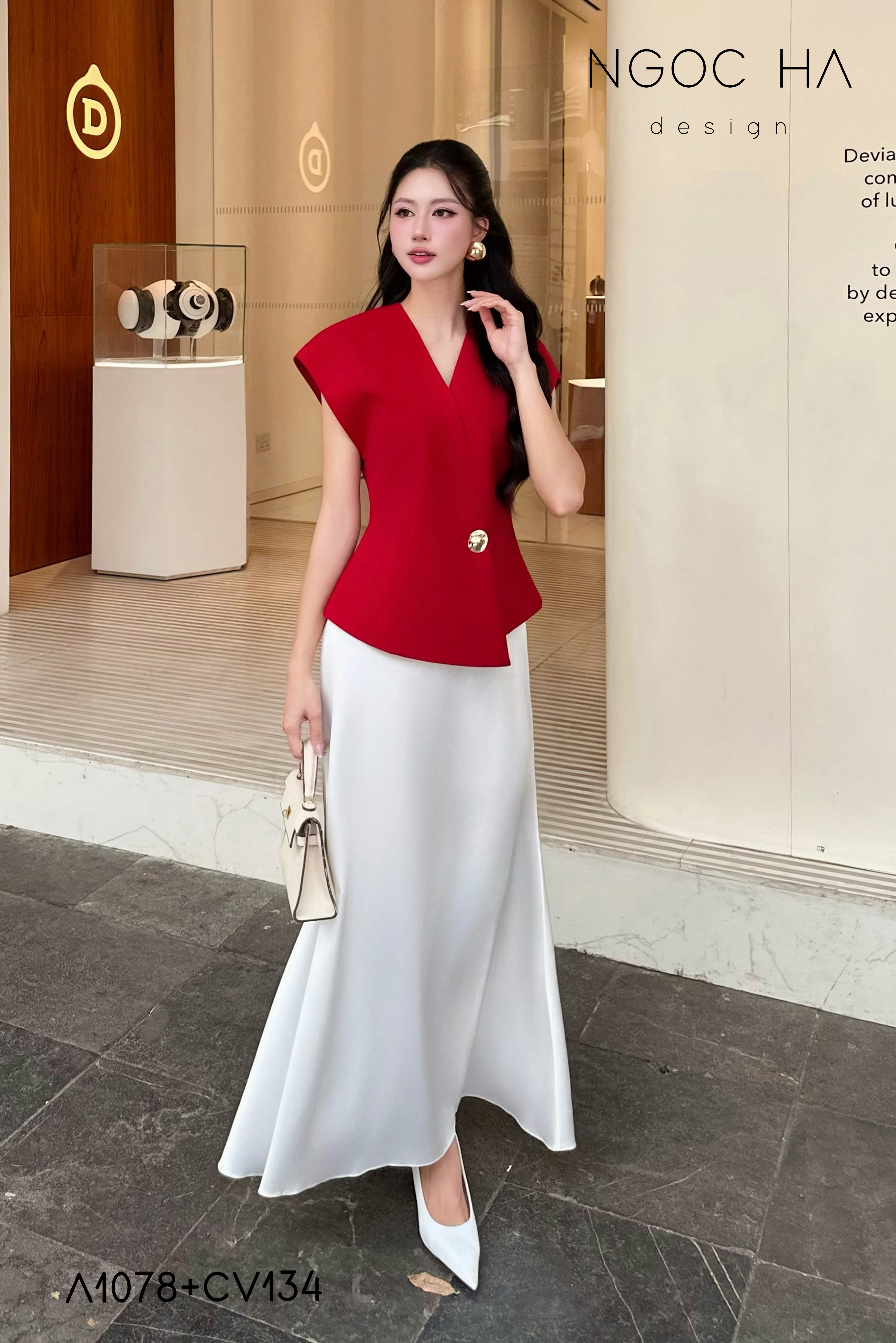 Diva Set_ Áo Rớt Vai Cổ V, Chân Váy Lụa Đuôi Cá A1078+CV134_thumbnail_9