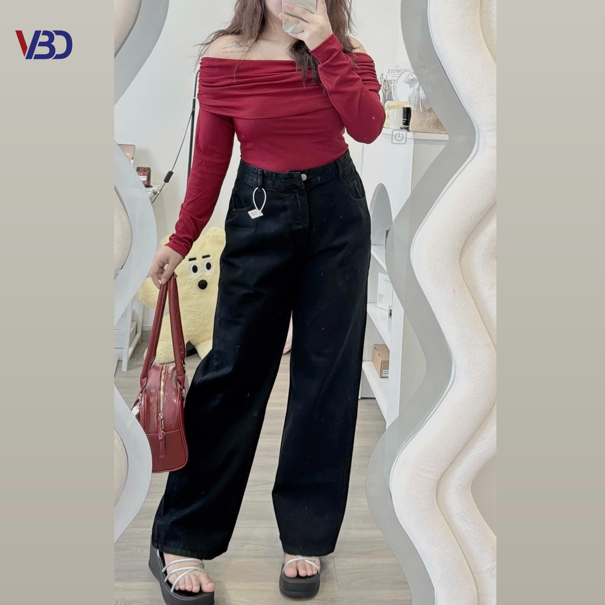 Quần jean ống suông lưng cao basic mới bigsize QJ5000 dành cho nàng béo mập từ 55-90kg_thumbnail_17