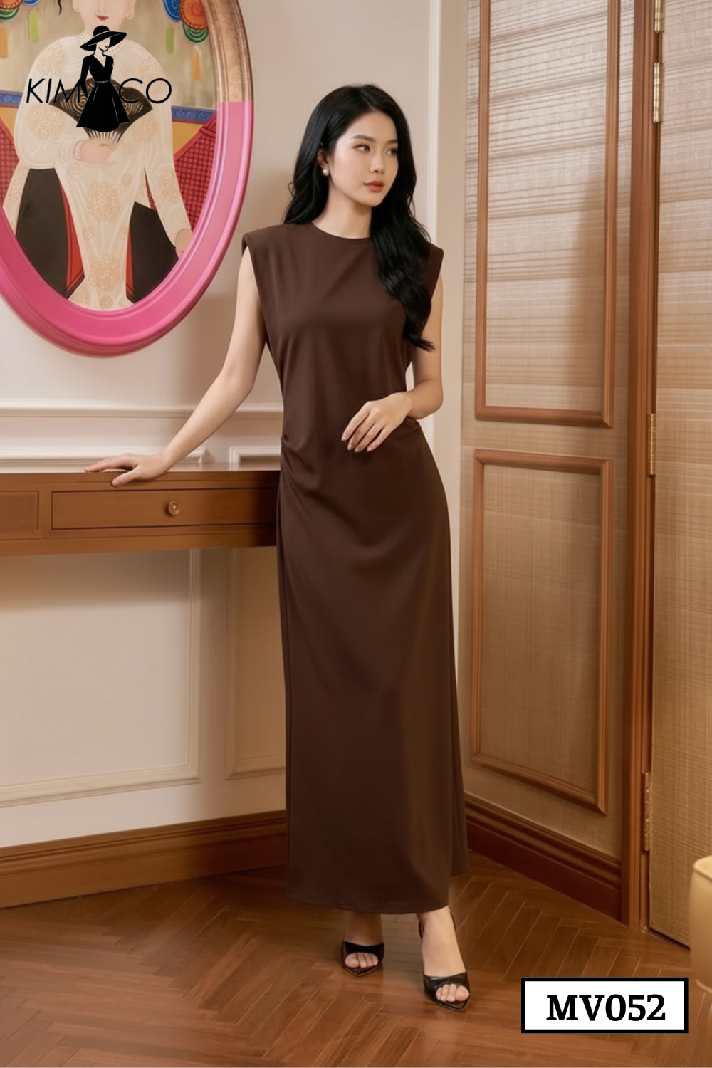 Đầm Nâu Mocha Tối Giản - MV052