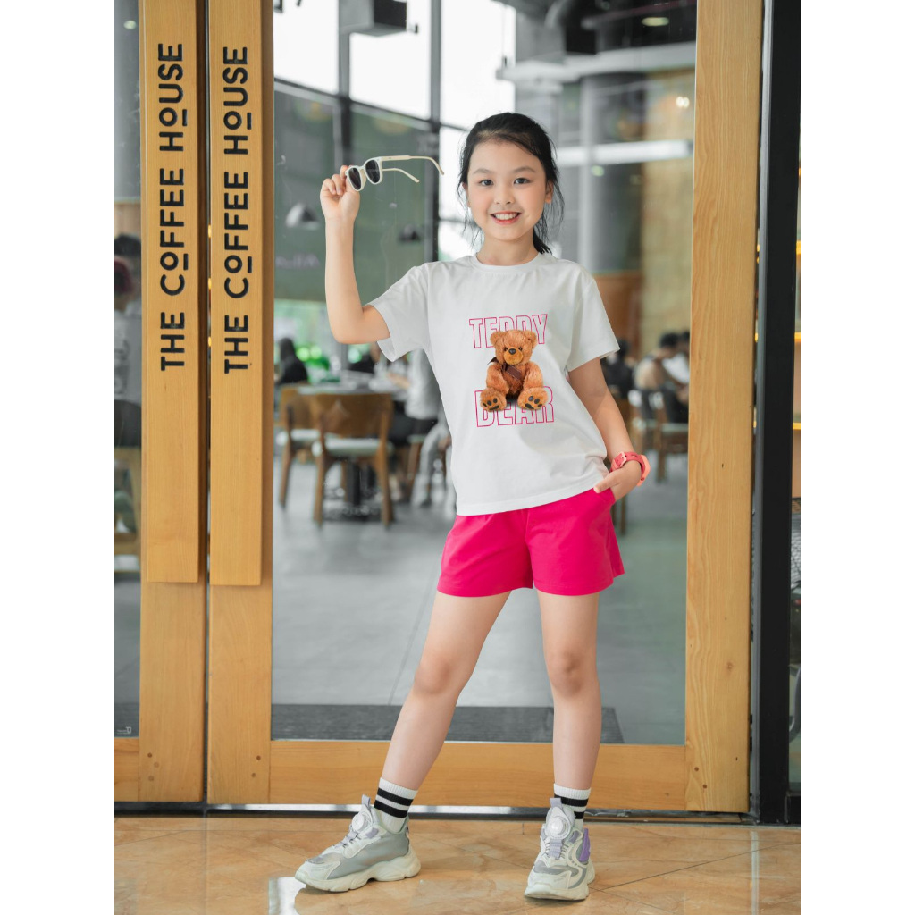 Set bộ bé gái hình gấu TEDDY BEAR - Loza Kids SB21_thumbnail_1