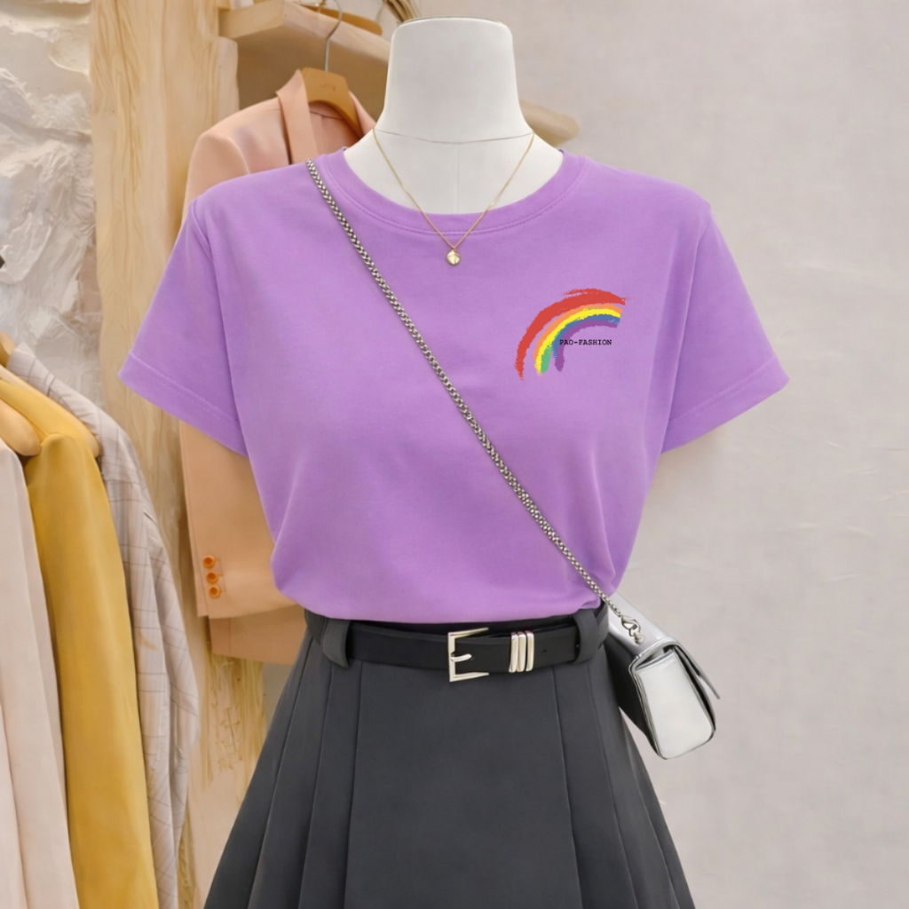 [Form vừa] Áo phông nữ dáng vừa màu tím nhiều mẫu - Loza G0440_thumbnail_1