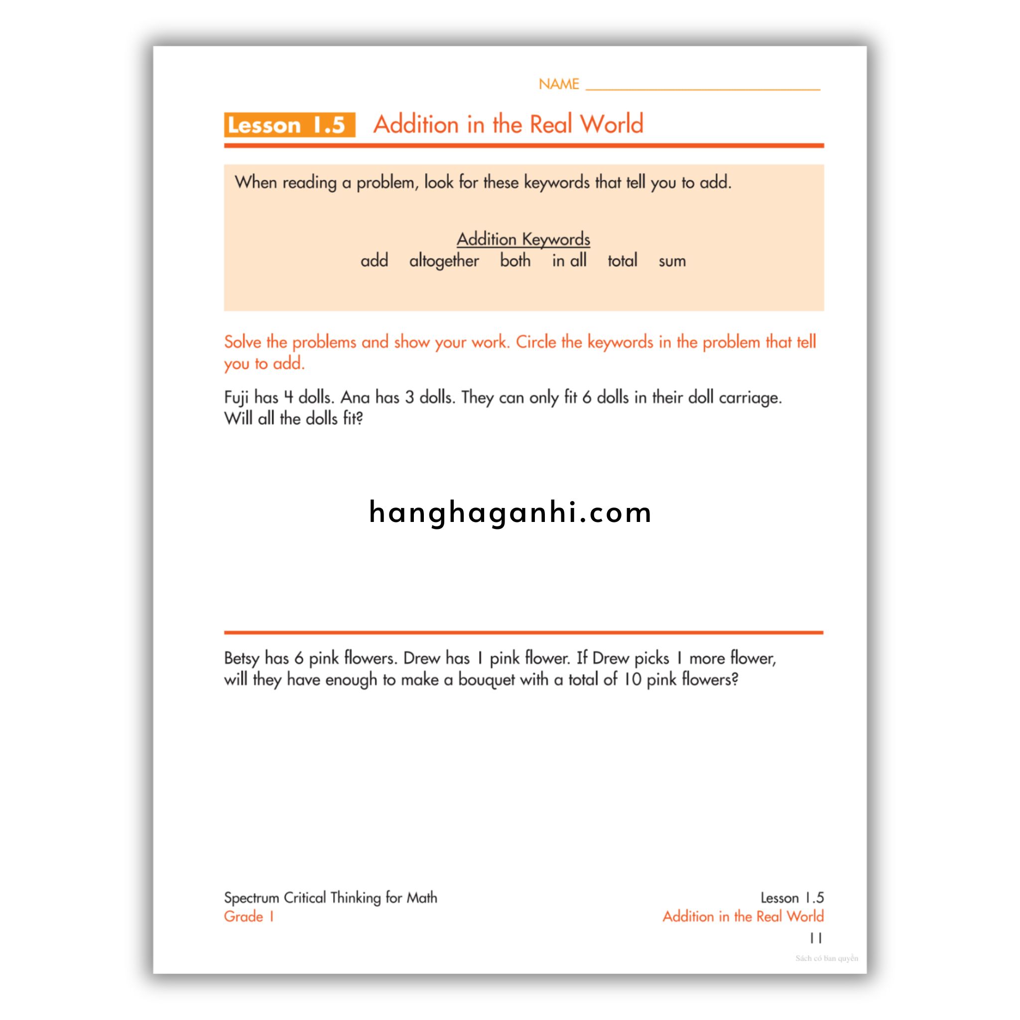 Sách Spectrum Critical Thinking for Math Workbook Grade 1_thumbnail_13