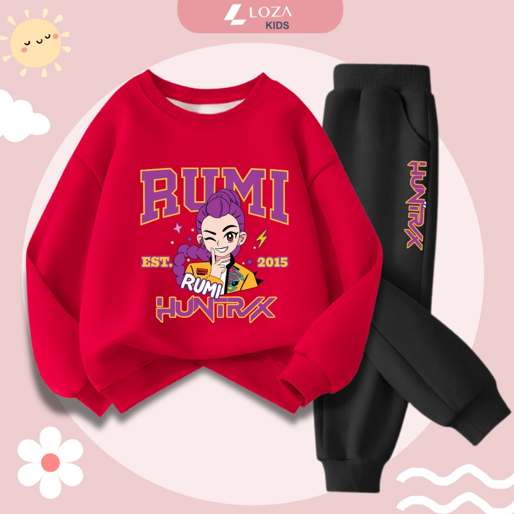 Set bộ nỉ bé gái in hình nhóm nhạc Huntrix - Loza Kids BI544_thumbnail_2