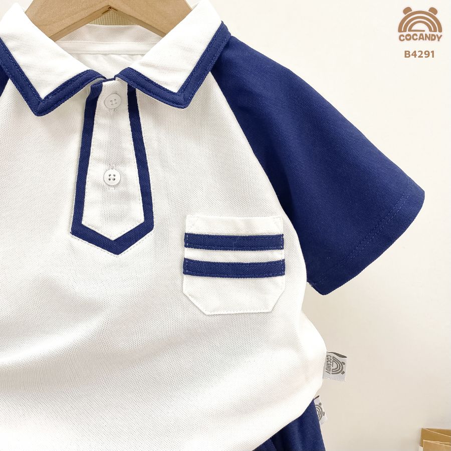 Bộ cộc TRẮNG phối xanh than giả cổ cà vạt_thumbnail_1