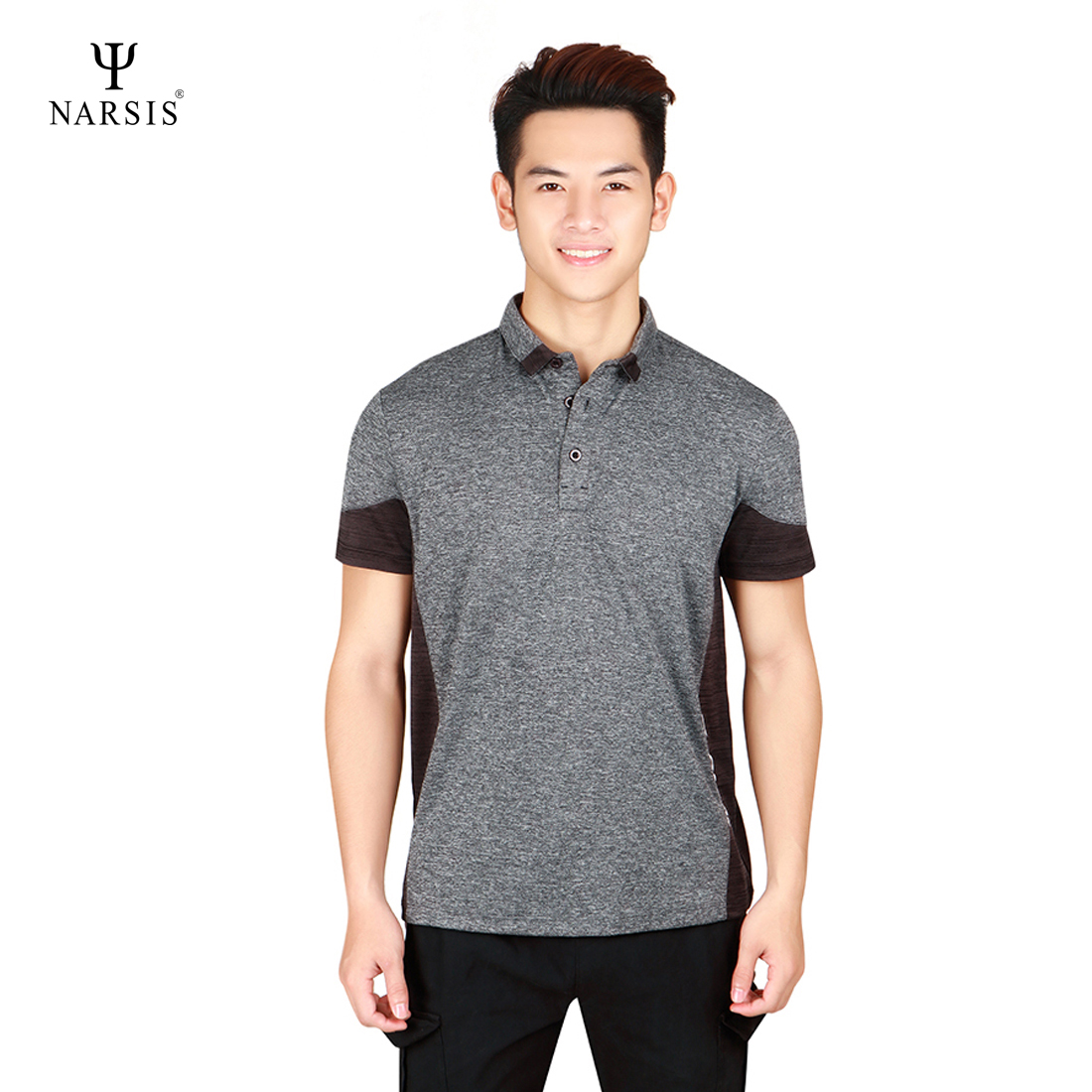 ÁO POLO CÓ CỔ NAM D9007 NARSIS CHẤT LIỆU THOÁNG MÁT, DỄ CHỊU, THOẢI MÁI CẢ NGÀY, DỄ VẬN ĐỘNG_thumbnail_2