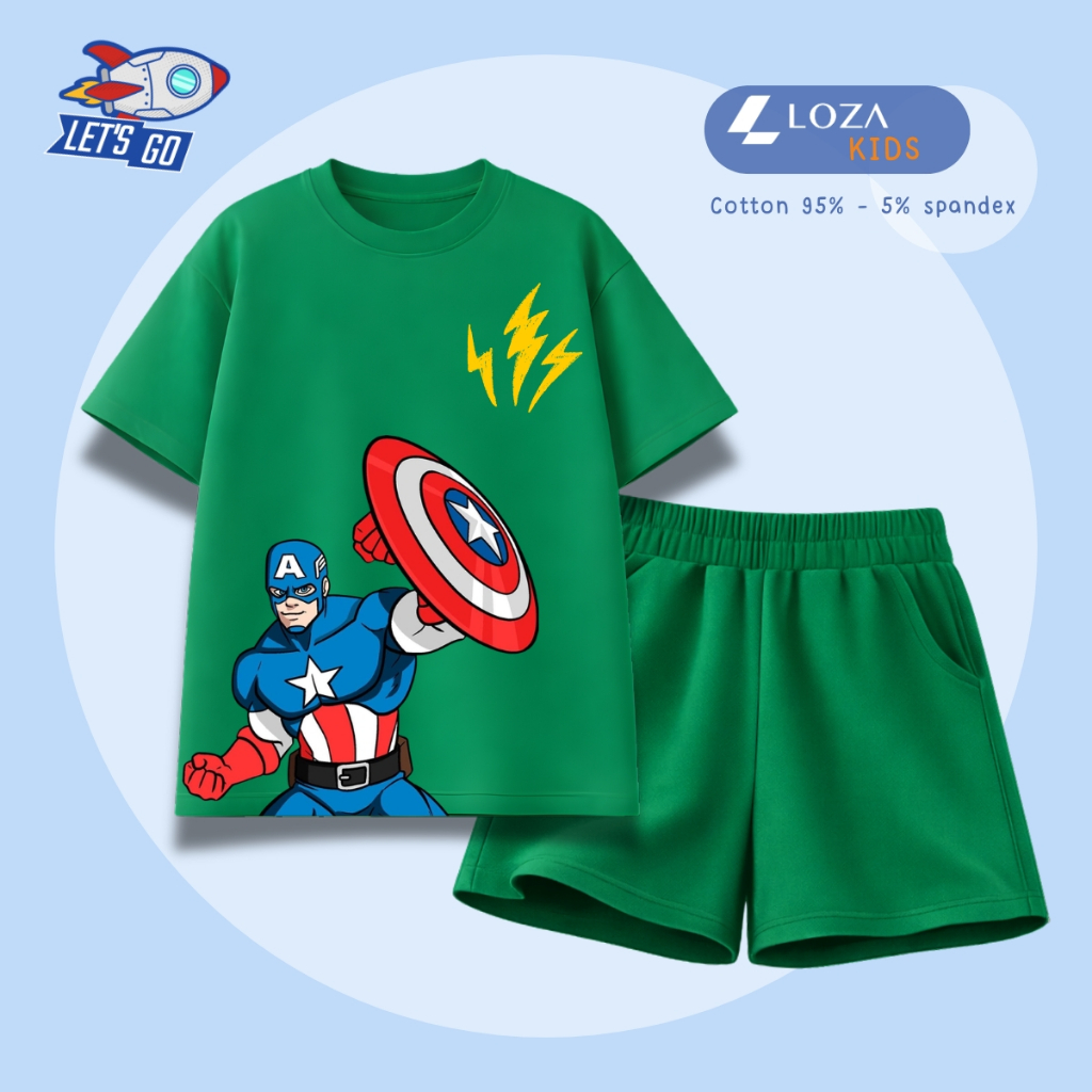 Set bộ bé trai hình Captain cầm khiên -  Loza Kids SB637_thumbnail_5