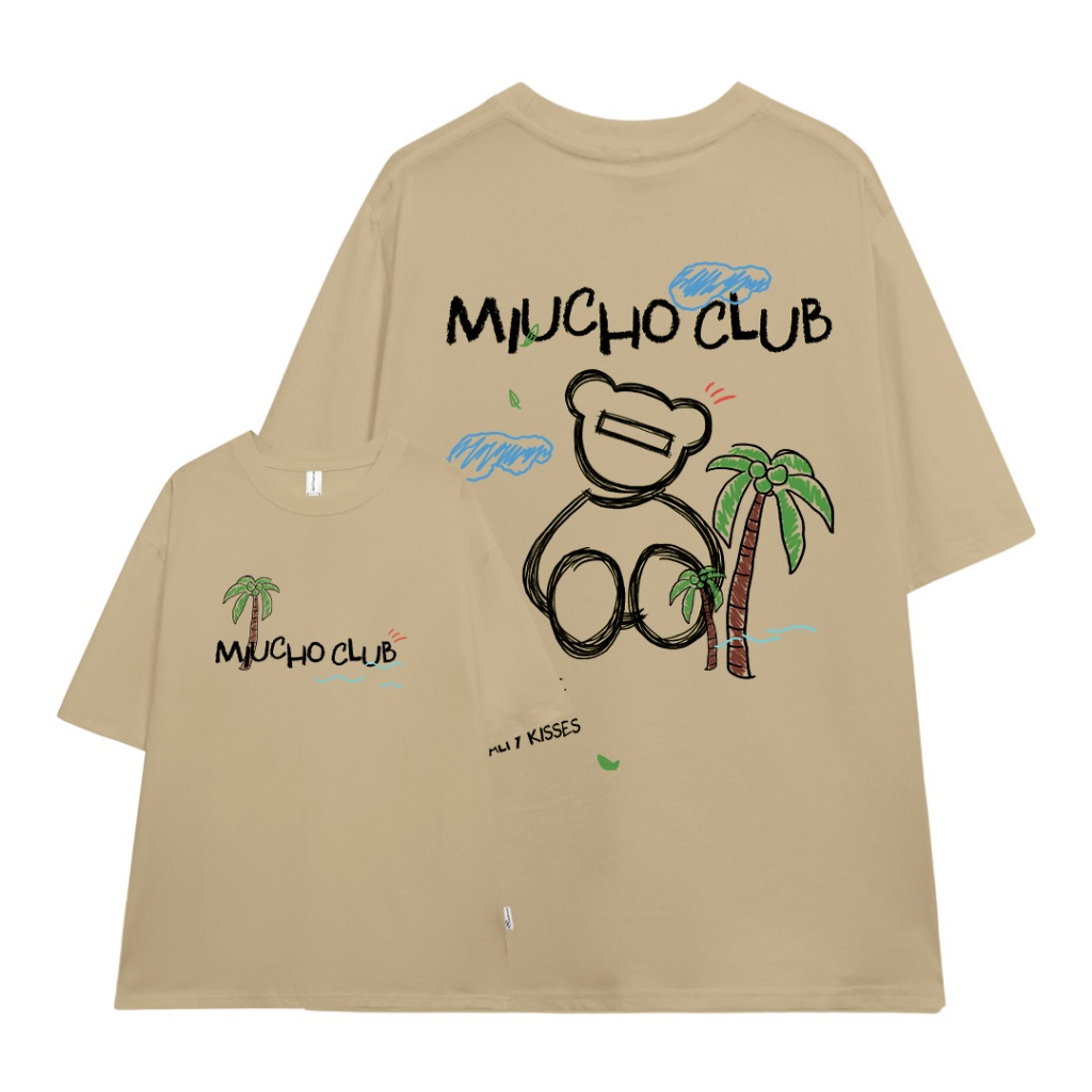 Áo phông nam mùa hè đi biển form rộng nhiều màu ATD1037 Miucho Man tay ngắn cổ tròn in mix_thumbnail_16