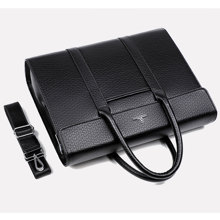 Cặp da nam công sở văn phòng thương hiệu KUQIDAISHU đựng máy tính laptop giấy tờ A4 chống nước  chống trầy xước da PU cao cấp