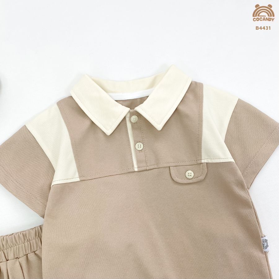 Bộ cộc NÂU polo phối tay nẹp be_thumbnail_3