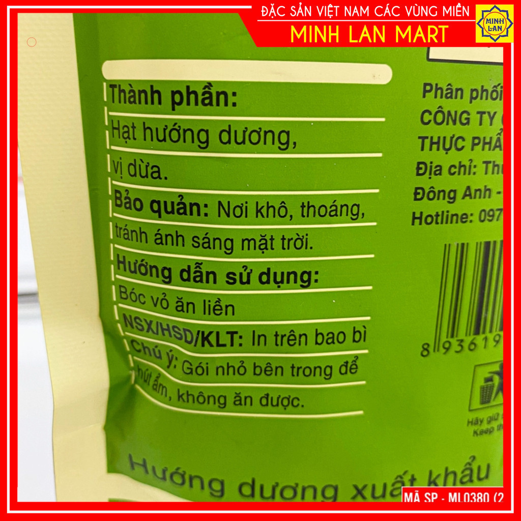 Hướng dương vị dừa gói 200g - Đặc Sản Bốn Phương_thumbnail_1